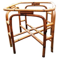 Dining  or Cafe  Base Table Bamboo Vintage France  Mid-Century