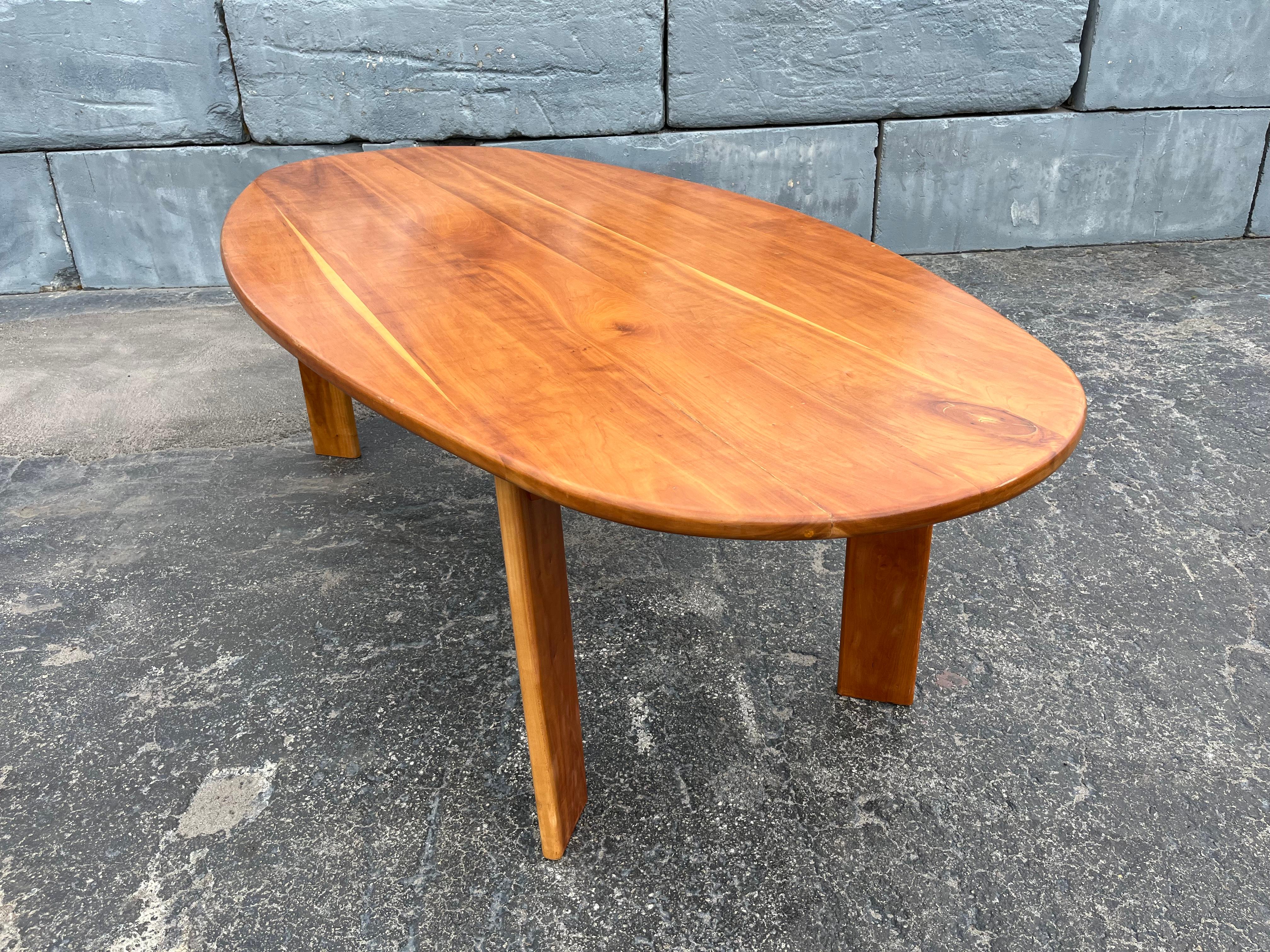 Wood Dining Table or Desk in the Manner of Charlotte Perriand For Sale