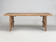 Tavolo da pranzo o scrivania realizzato in olmo spesso importato dall'Inghilterra negli anni '90