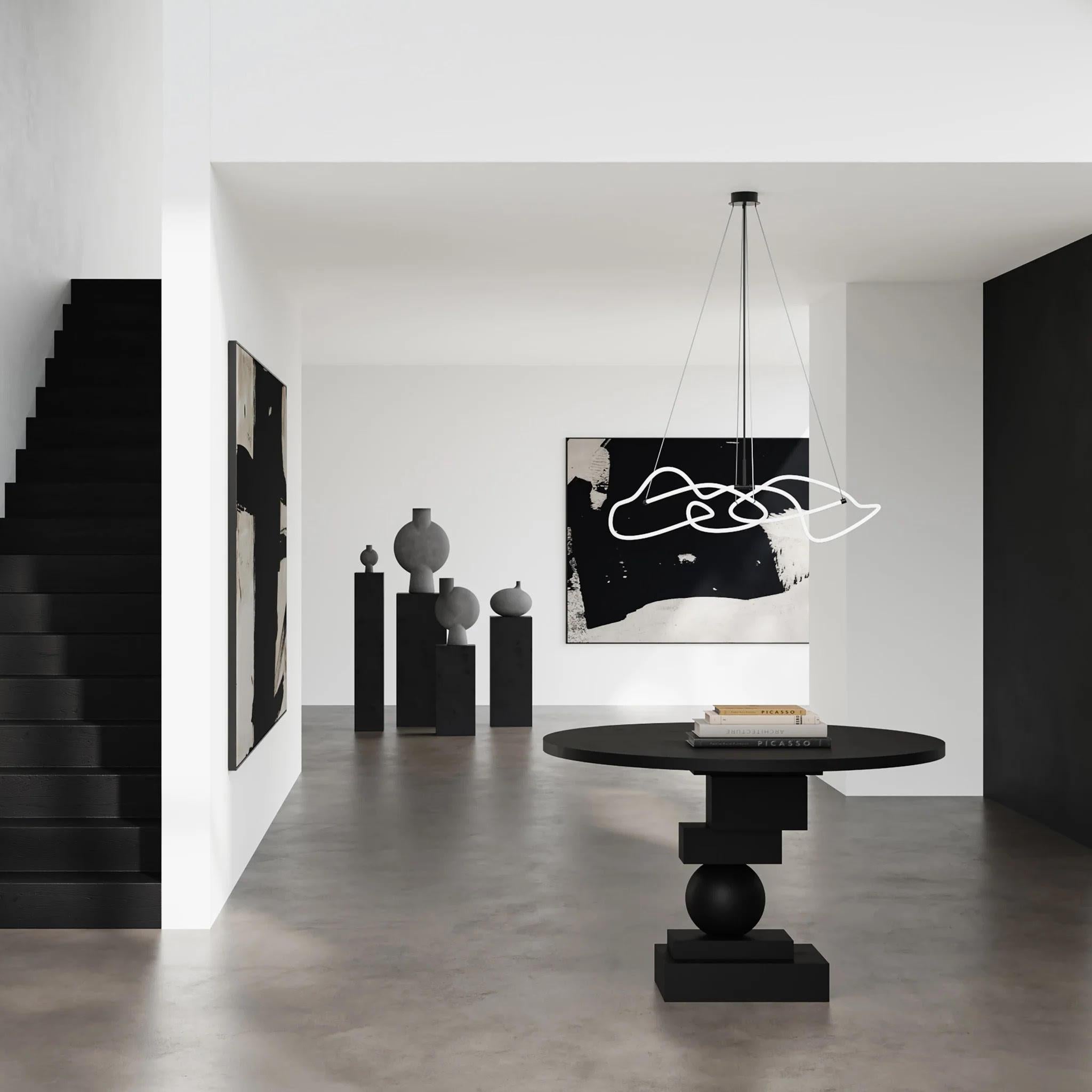 Table de salle à manger, The Pedestal Table, Artist Model, Fiber Concrete, Contemporary Work. en vente 3