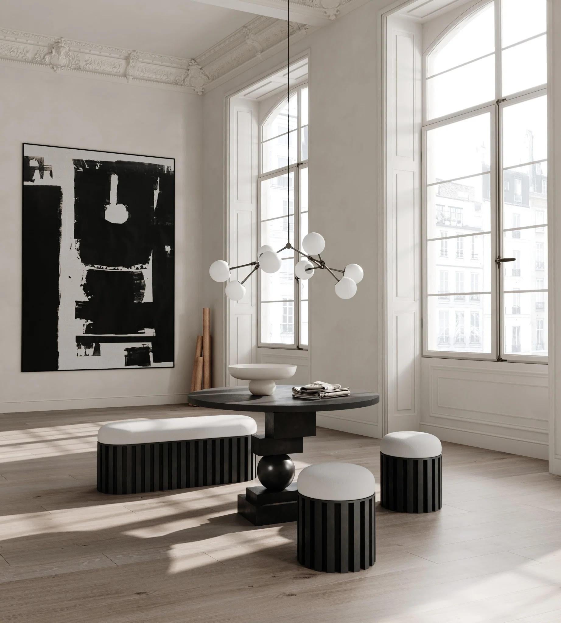 Table de salle à manger, The Pedestal Table, Artist Model, Fiber Concrete, Contemporary Work. Neuf - En vente à Saint-Ouen, FR