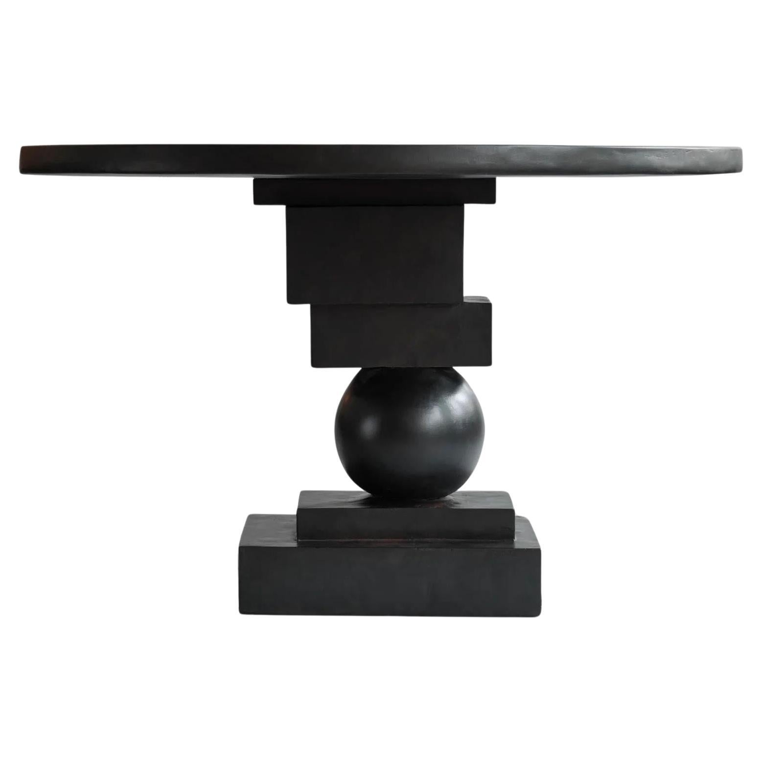 Table de salle à manger, The Pedestal Table, Artist Model, Fiber Concrete, Contemporary Work.