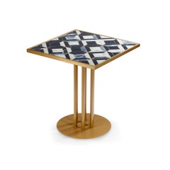 Dining Table Praga with Roma Feet and Printed Glass