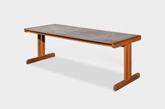Dining Table Prototype by Benedikt Rohner Made of Walnut and Fibre Cement, 1955