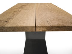 Dining table Riva 1920 Bedrock Plank C design Terry Dwan W 220 cm 86.6 in - Oak