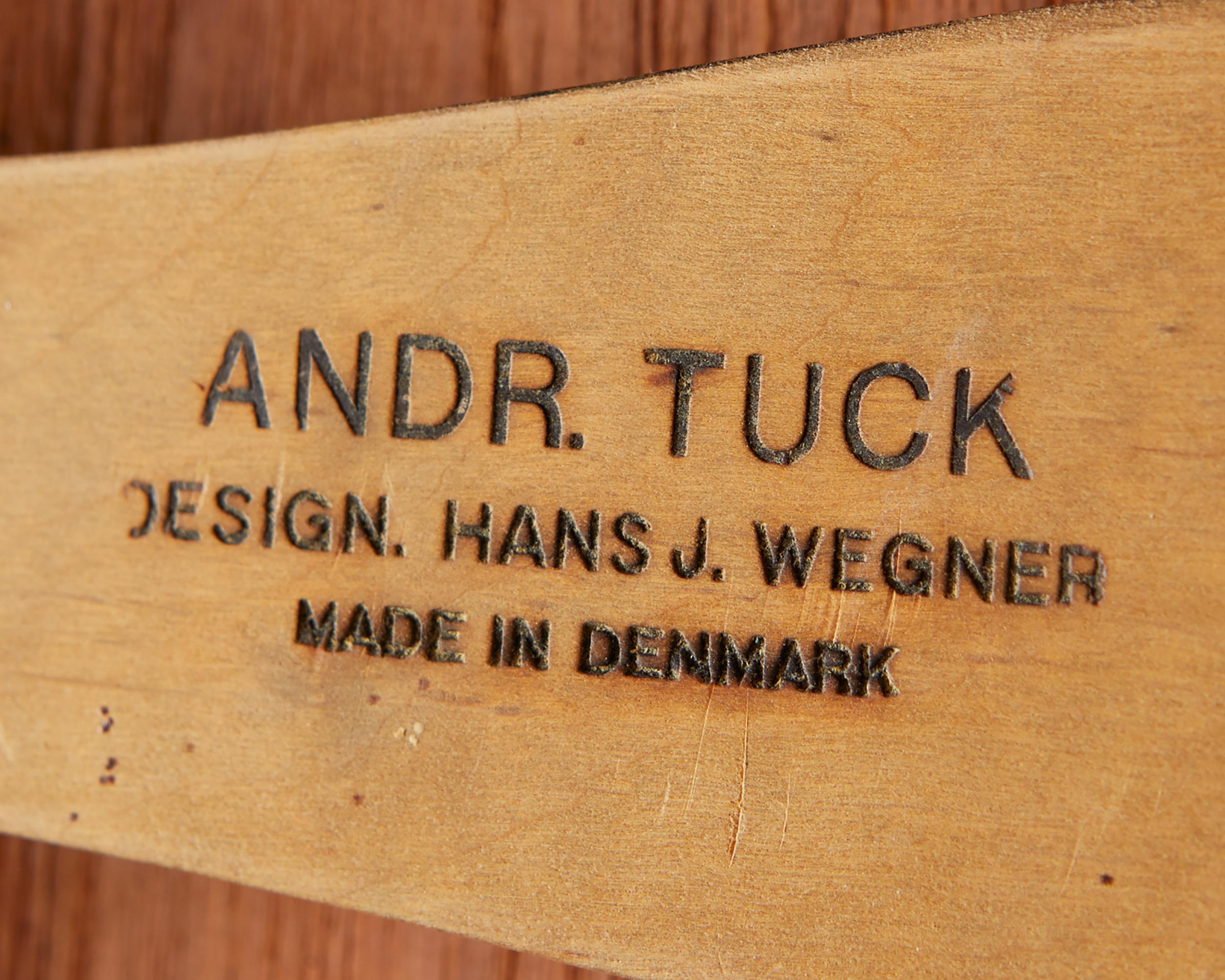 Brass Dining Table “Sabre leg” Designed by Hans J. Wegner for Andreas Tuck, Denmark