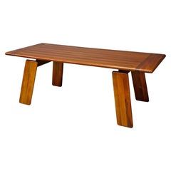 Dining Table Sapporo for Mobil Girgi in Walnut Wood, Italy, 1970s