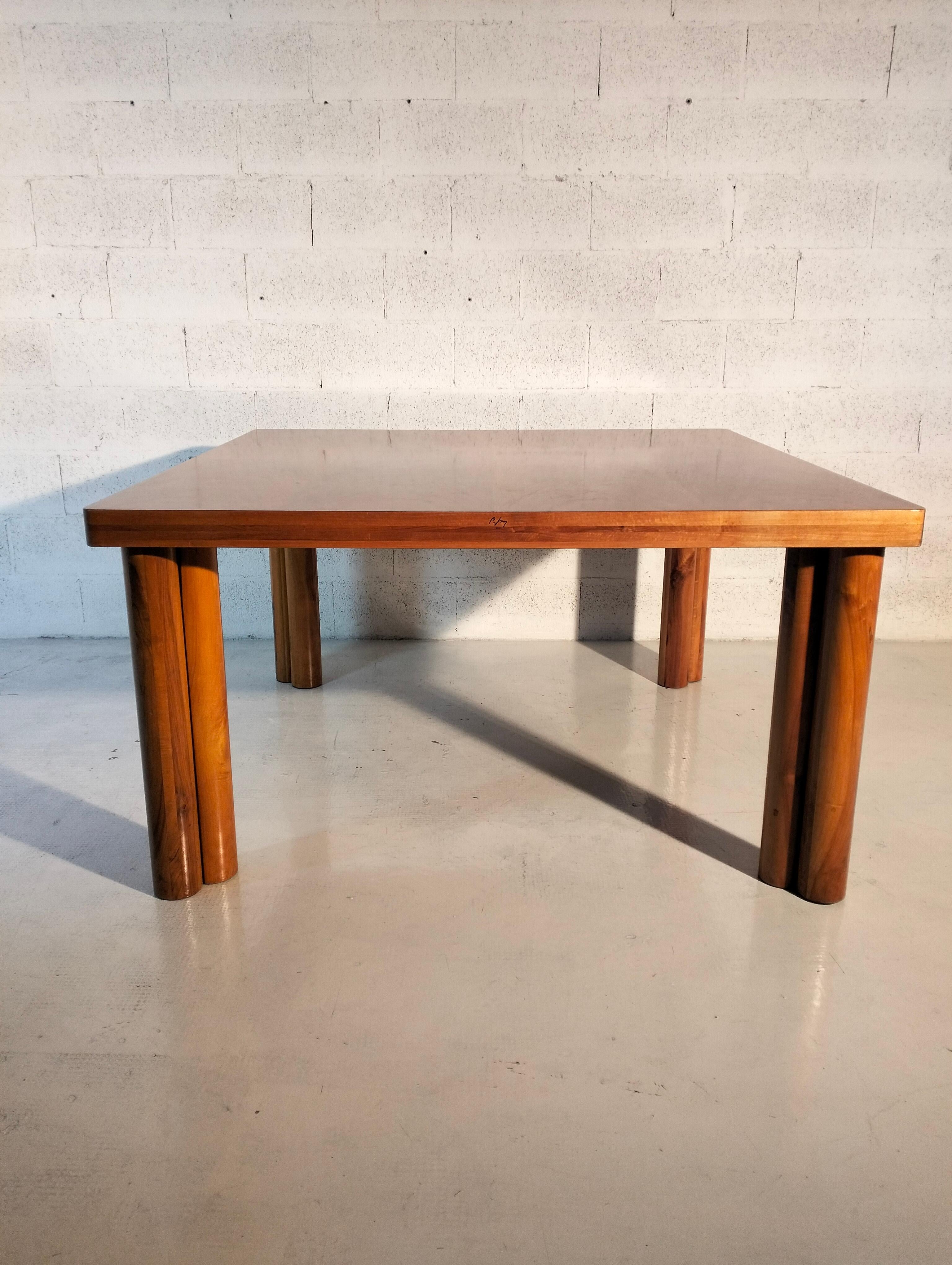 Dining table “Scuderia” by Carlo Scarpa for Bernini,  70s, 80s For Sale 2
