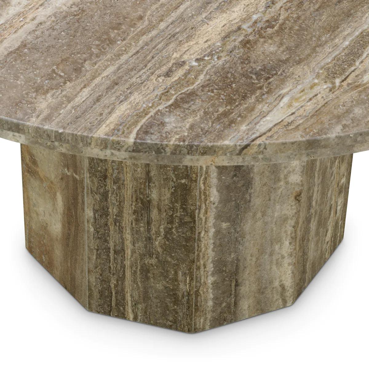 Dining Table – Silver Travertine stone Neuf - En vente à Saint-Ouen, FR