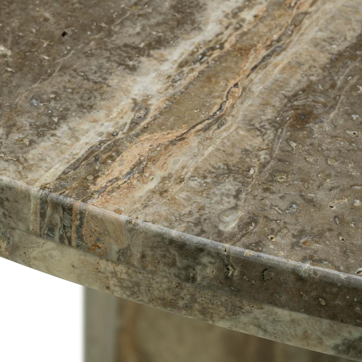 XXIe siècle et contemporain Dining Table – Silver Travertine stone en vente