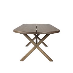 Dining Table, Solid Black Oak, Contemporary Danish Design, Handcrafted