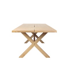 Dining Table, Solid Natural Oak, Contemporary Danish Design, Handcrafted