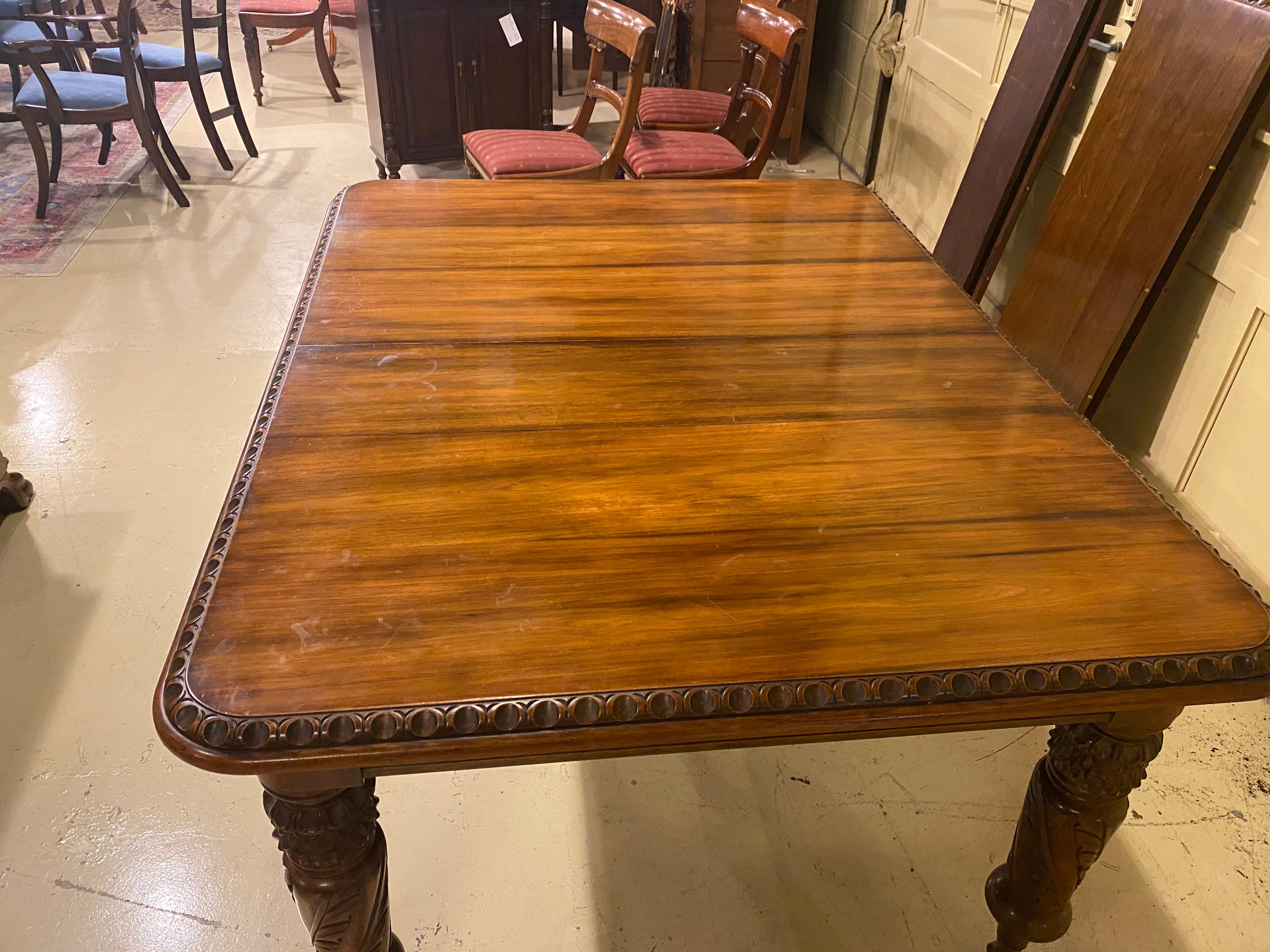 Dining Table Solid Walnut 19th Century Style, Large Table 2
