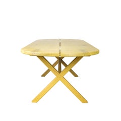 Dining Table, Solid Yellow Oak, Contemporary Danish Design, Handcrafted