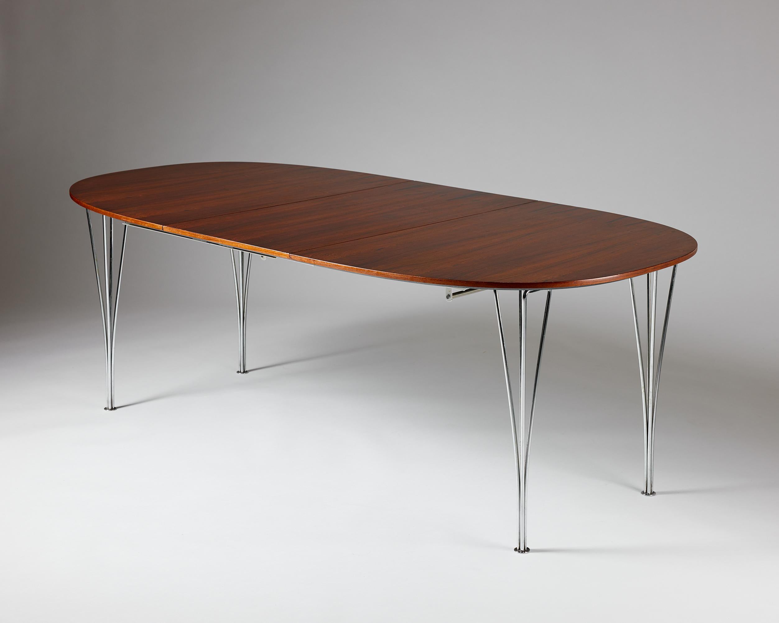 Swedish Dining table Superellips Designed by Bruno Mathsson 1960s For Sale