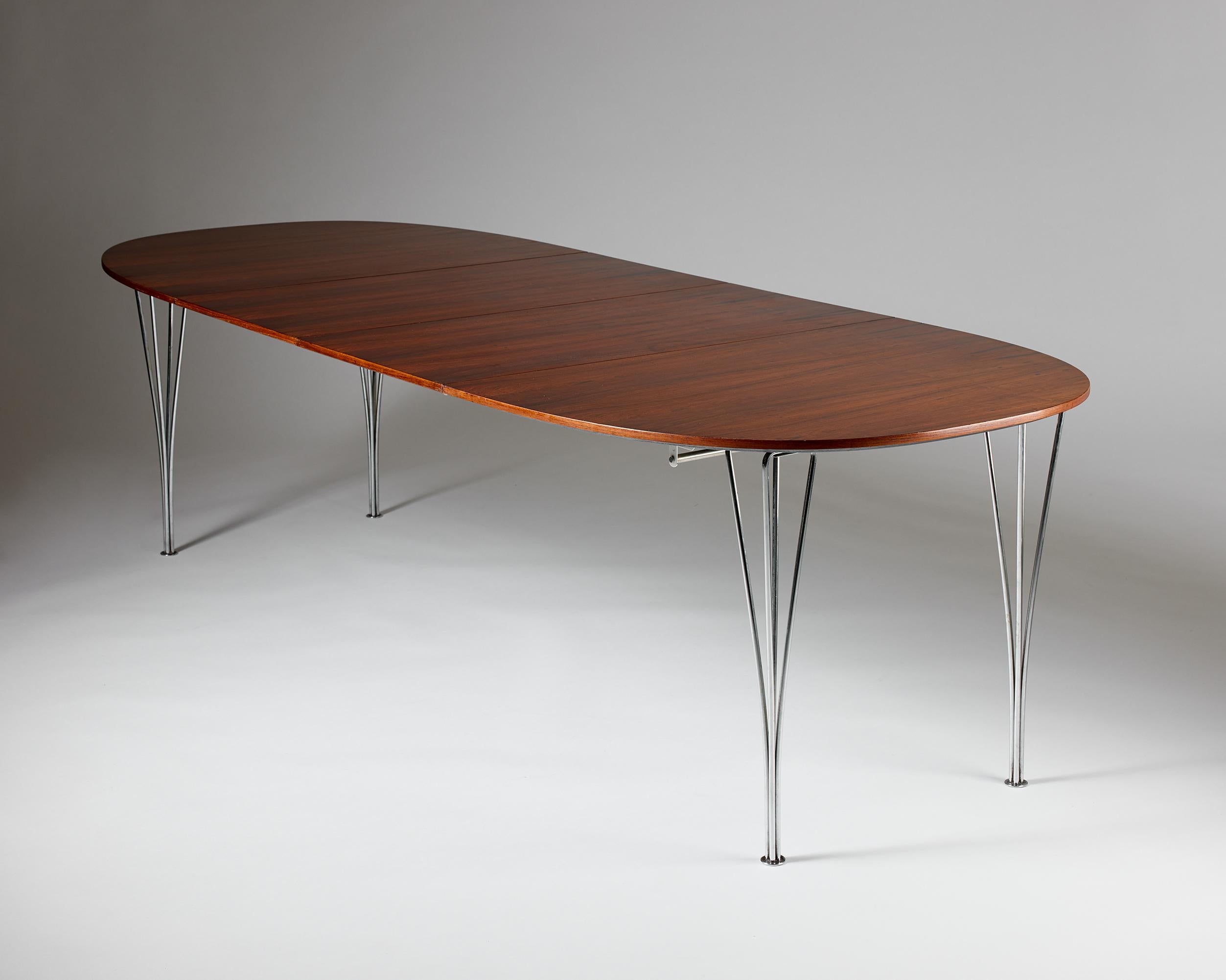 Dining table Superellips Designed by Bruno Mathsson 1960s In Good Condition For Sale In Stockholm, SE