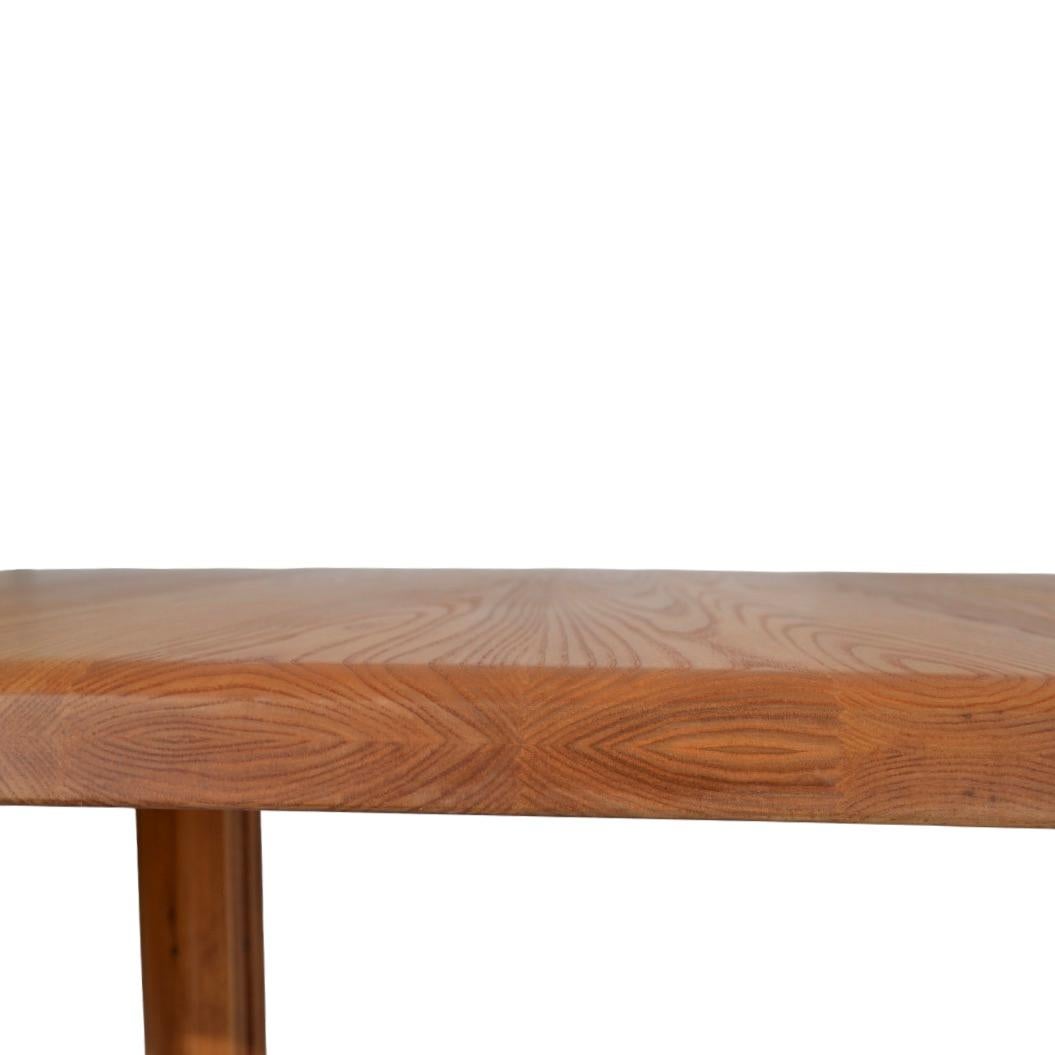  Dining table T40 in Elm, Pierre Chapo, Seltz, France, 1970's 1