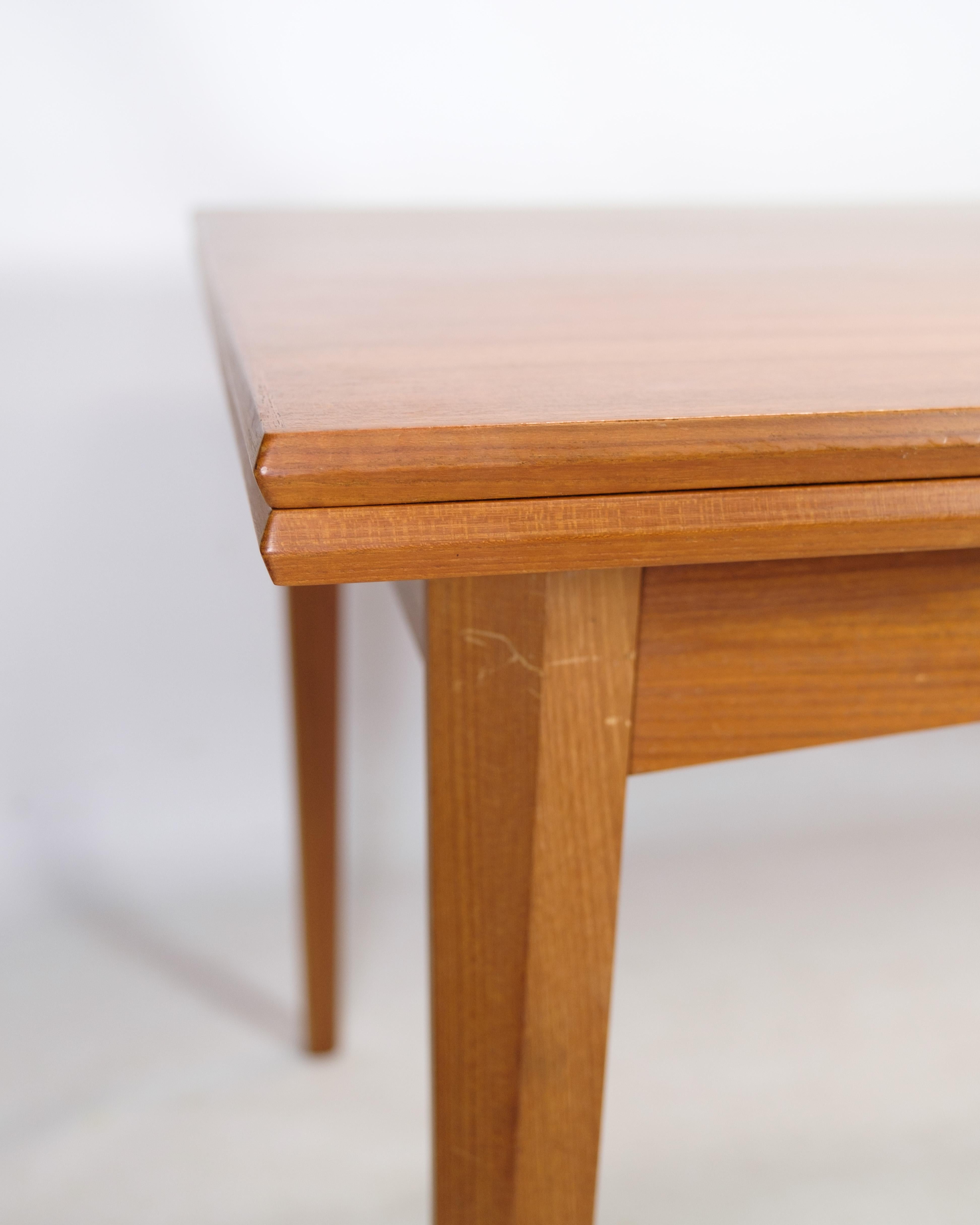 Dining Table, Teak, Dutch Extension, Danish Design, 1960 In Good Condition For Sale In Lejre, DK