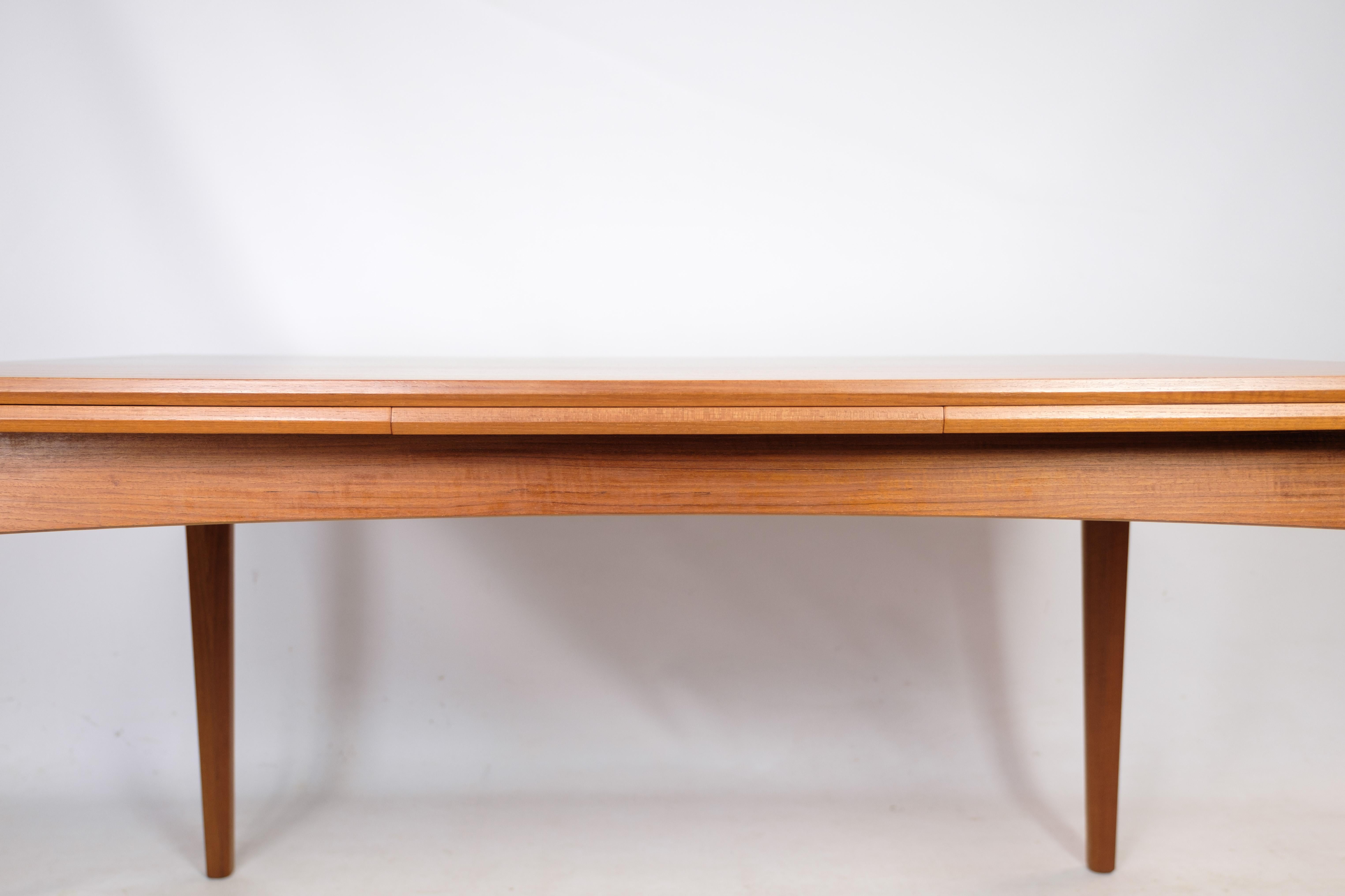 Dining Table, Teak, Dutch Extension, Danish Design, 1960 For Sale 1
