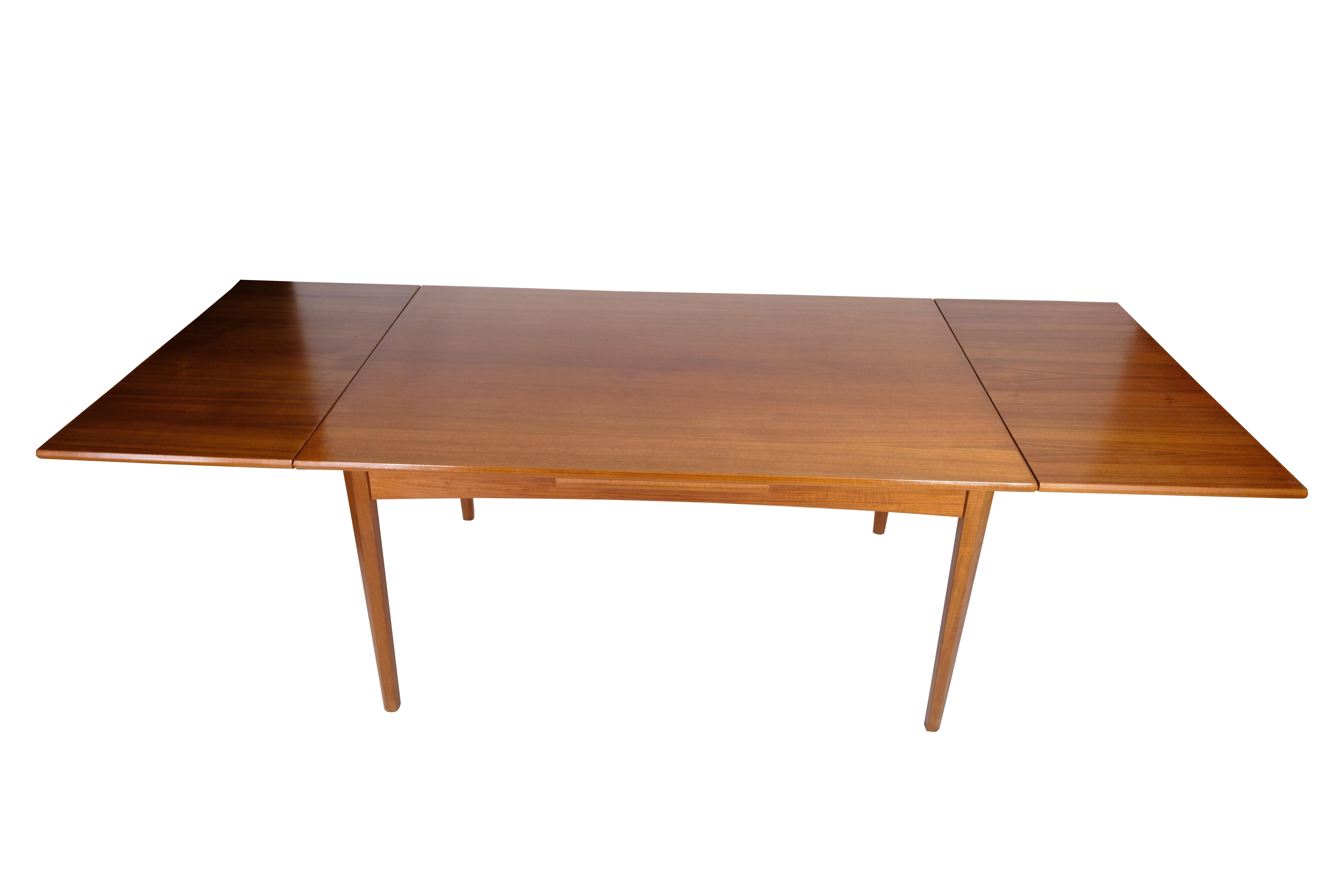 Dining Table, Teak, Dutch Extension, Danish Design, 1960 For Sale 3