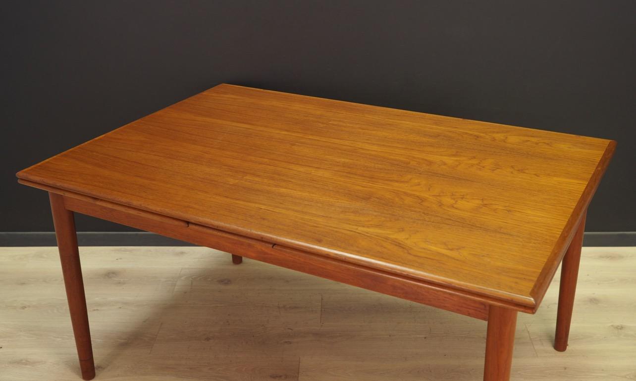 Scandinavian Dining Table Teak Vintage Midcentury Danish Design, 1960s For Sale