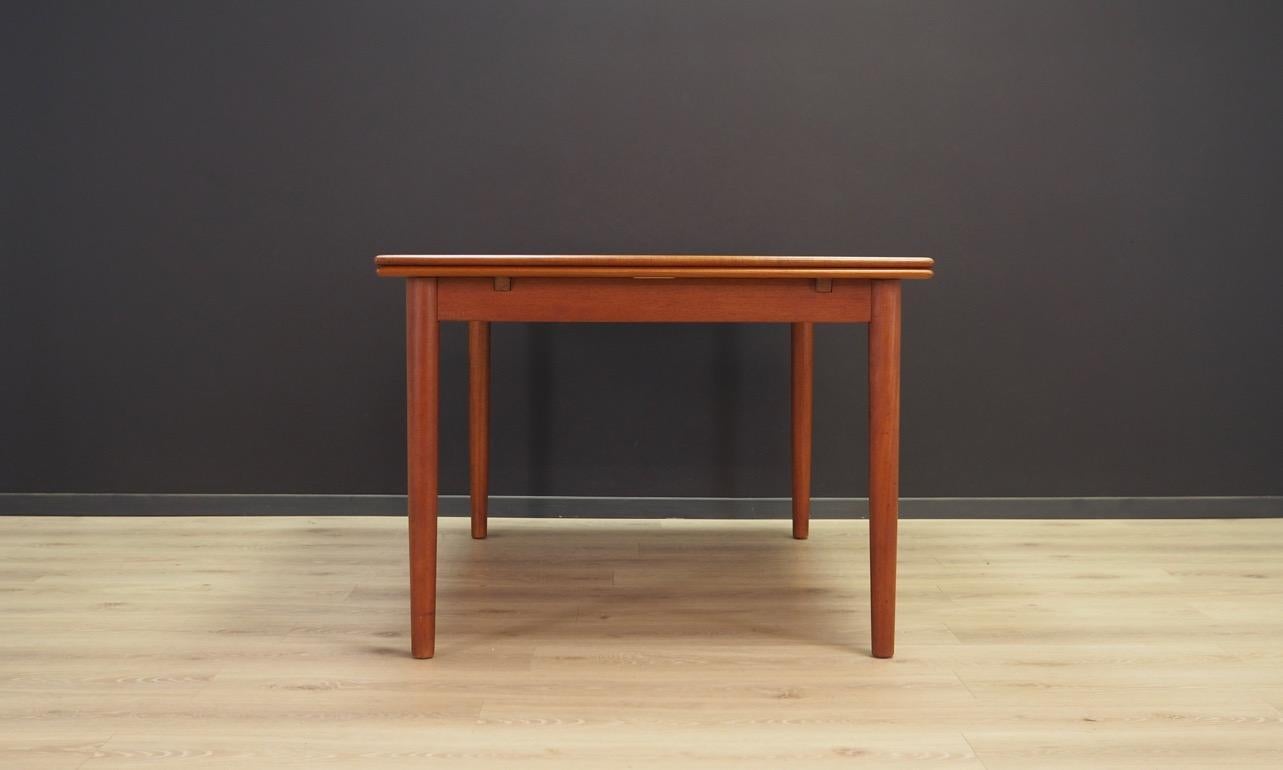 Veneer Dining Table Teak Vintage Midcentury Danish Design, 1960s For Sale