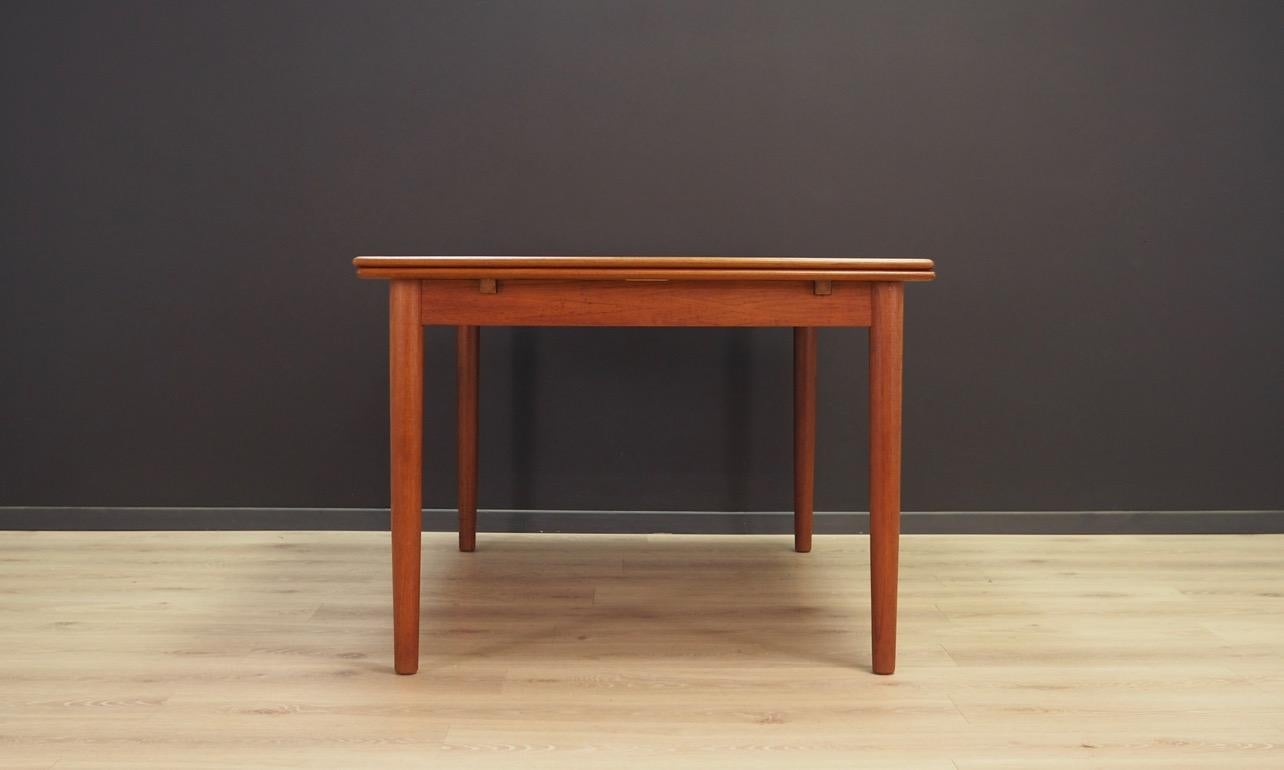 Dining Table Teak Vintage Midcentury Danish Design, 1960s For Sale 1