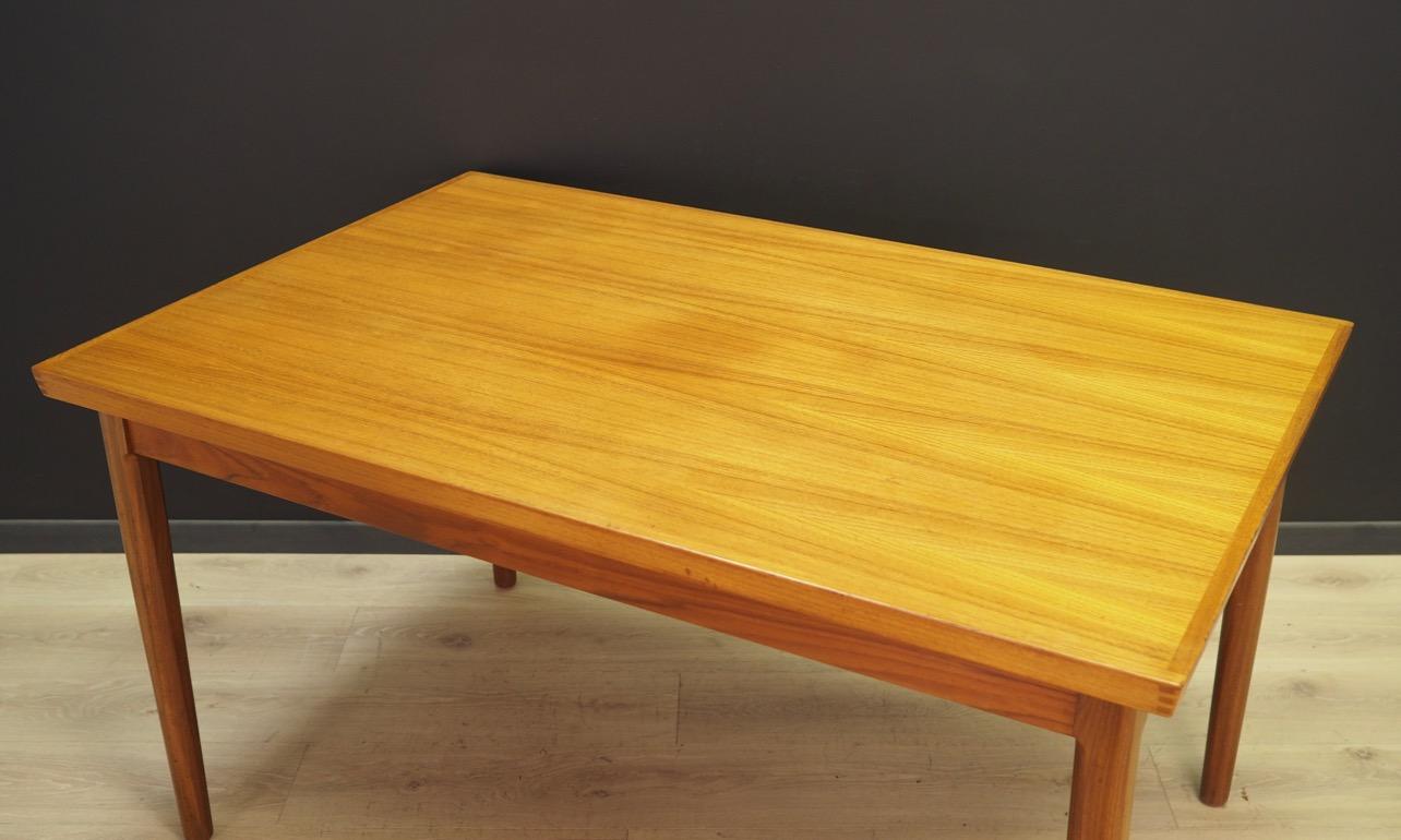 Scandinavian Dining Table Teak Vintage Midcentury Danish Design 1970s For Sale