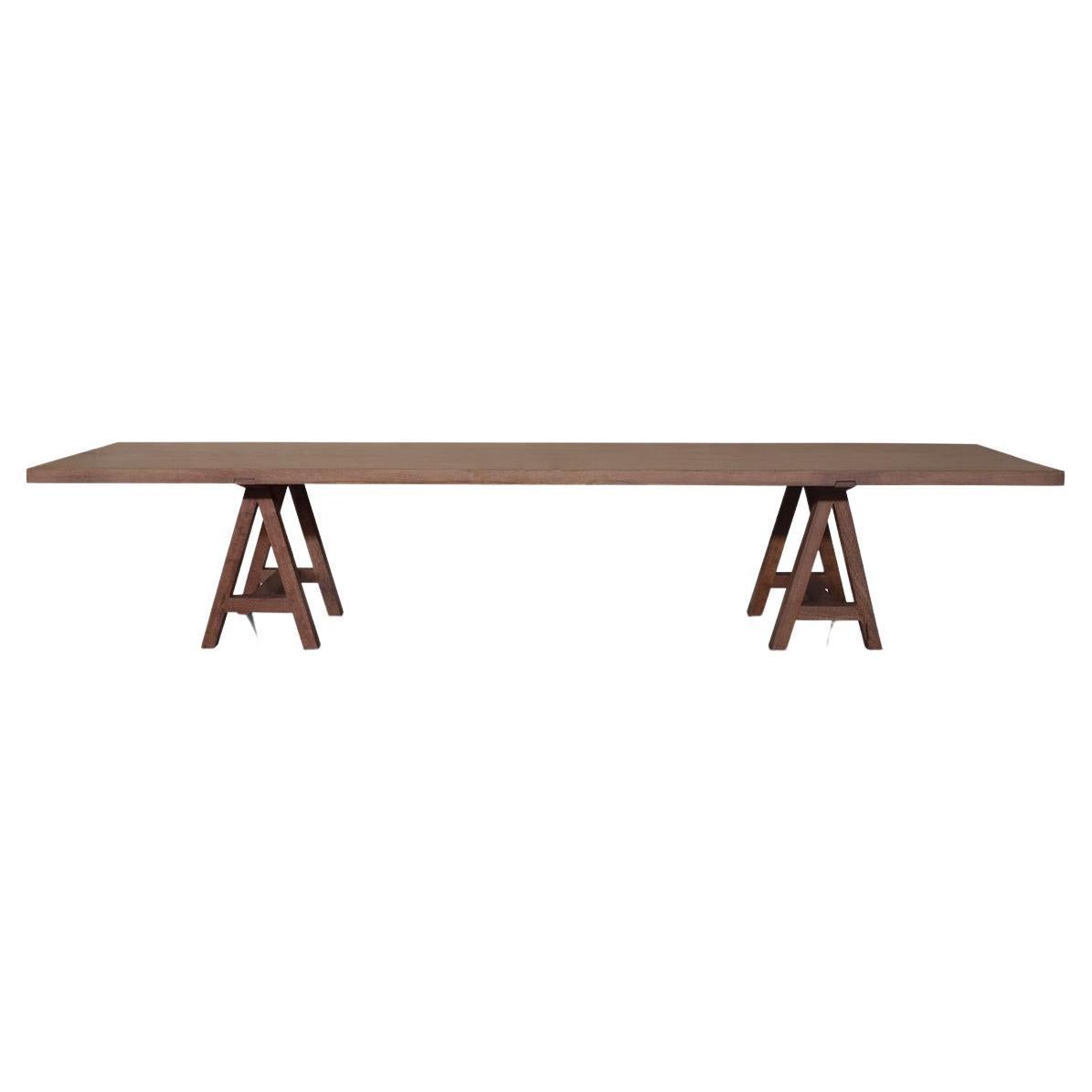 Dining table "Treteaux" - Unique piece - by Jerome Abel Seguin For Sale