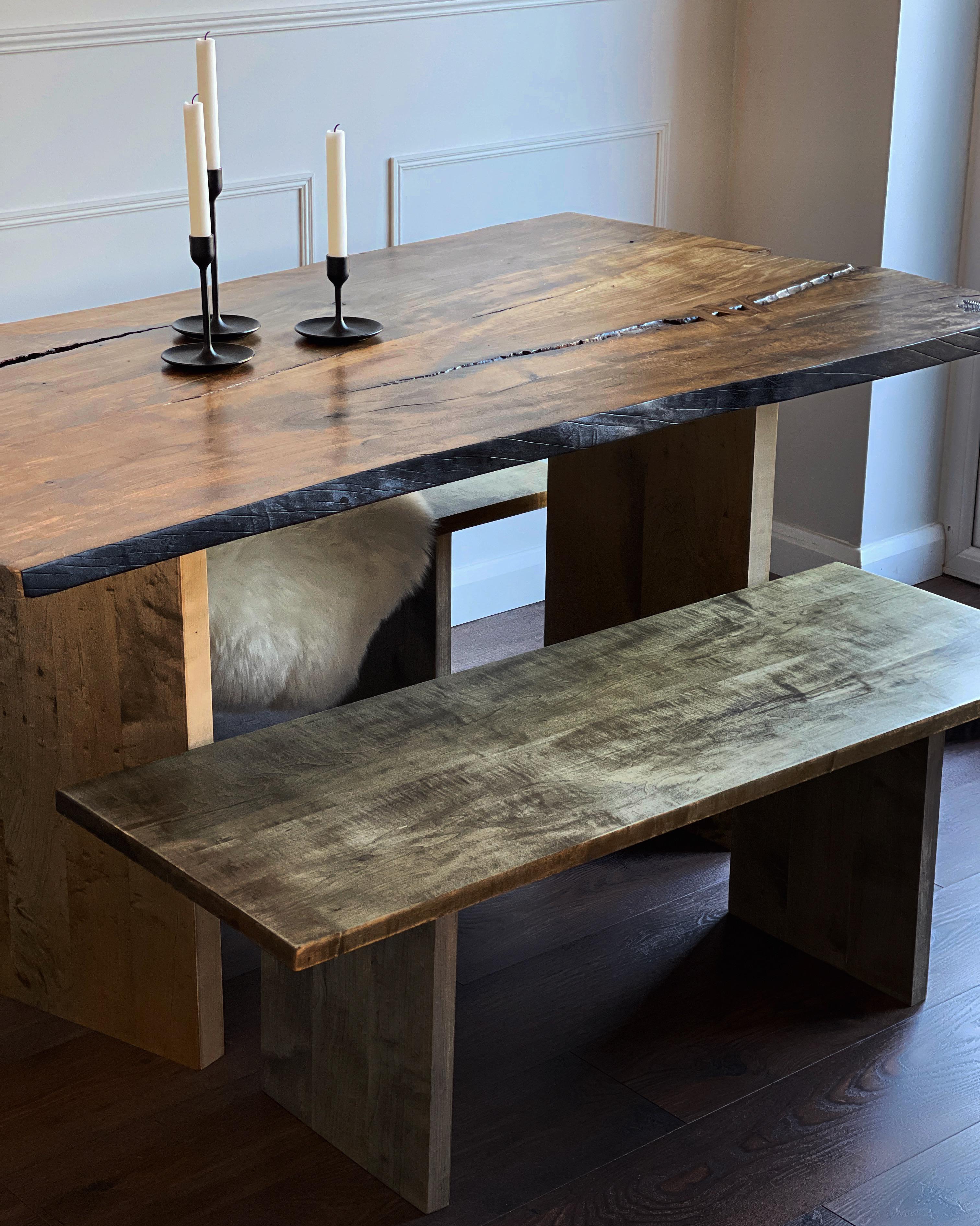 Mesa de comedor waney edge arce en venta 8