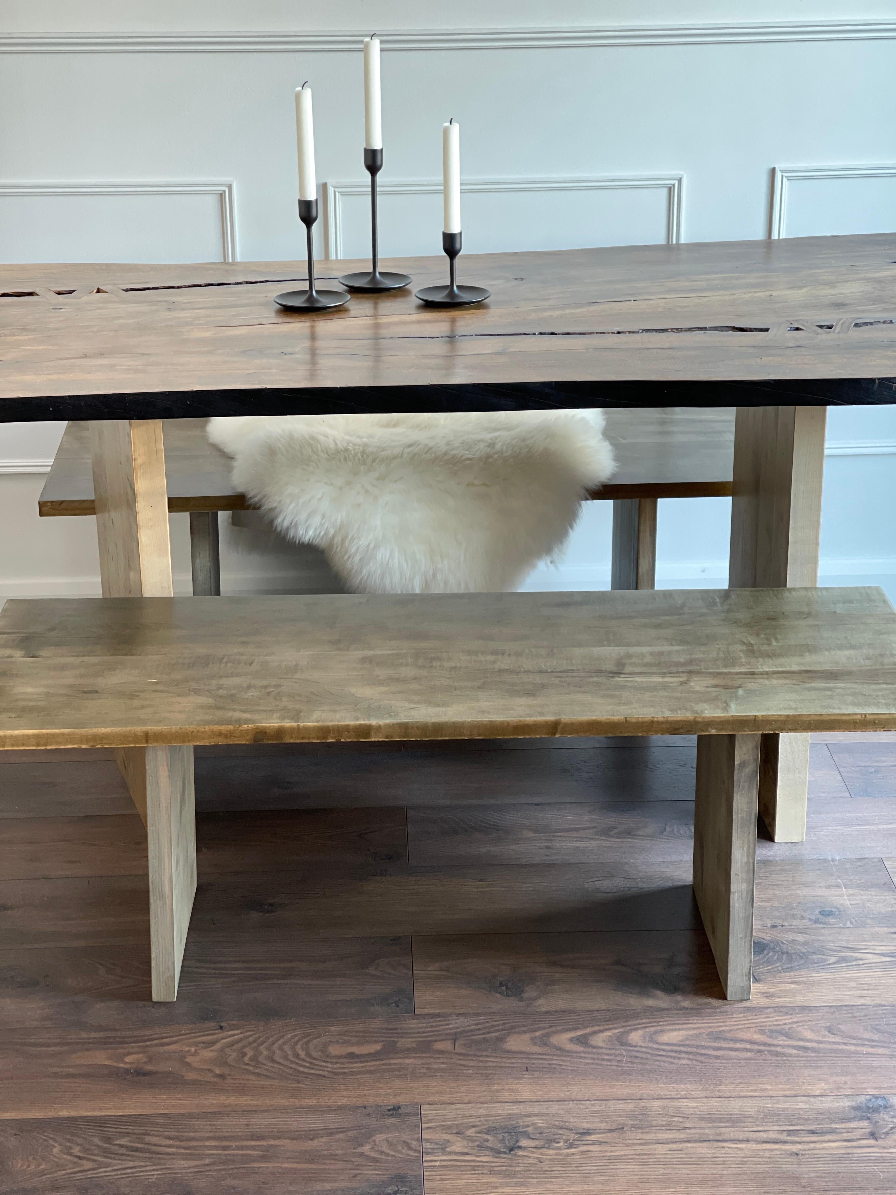Mesa de comedor waney edge arce en venta 9
