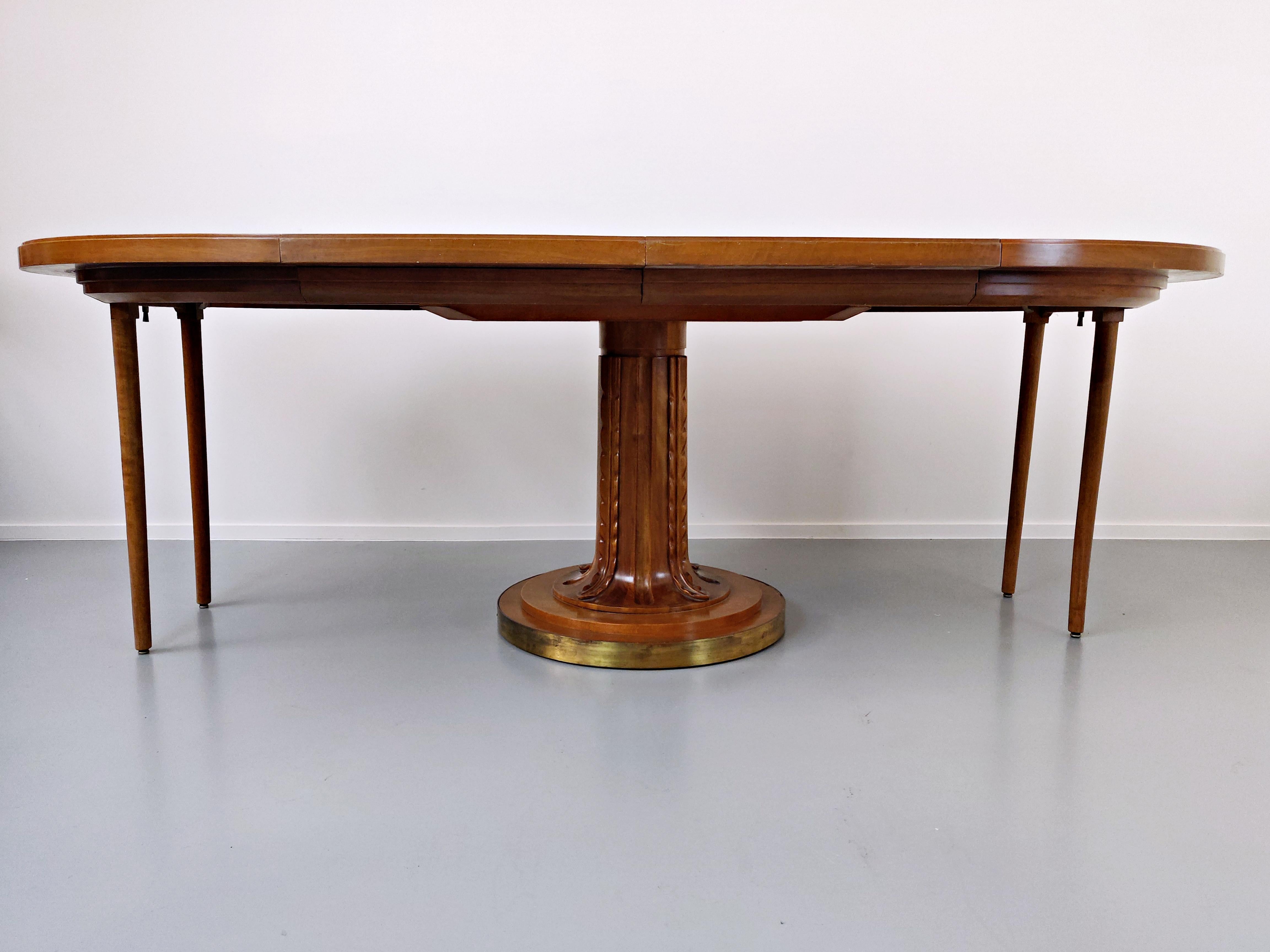 Dining Table with 2 Extensions by T.H. Robsjohn-Gibbings for Saridis 3