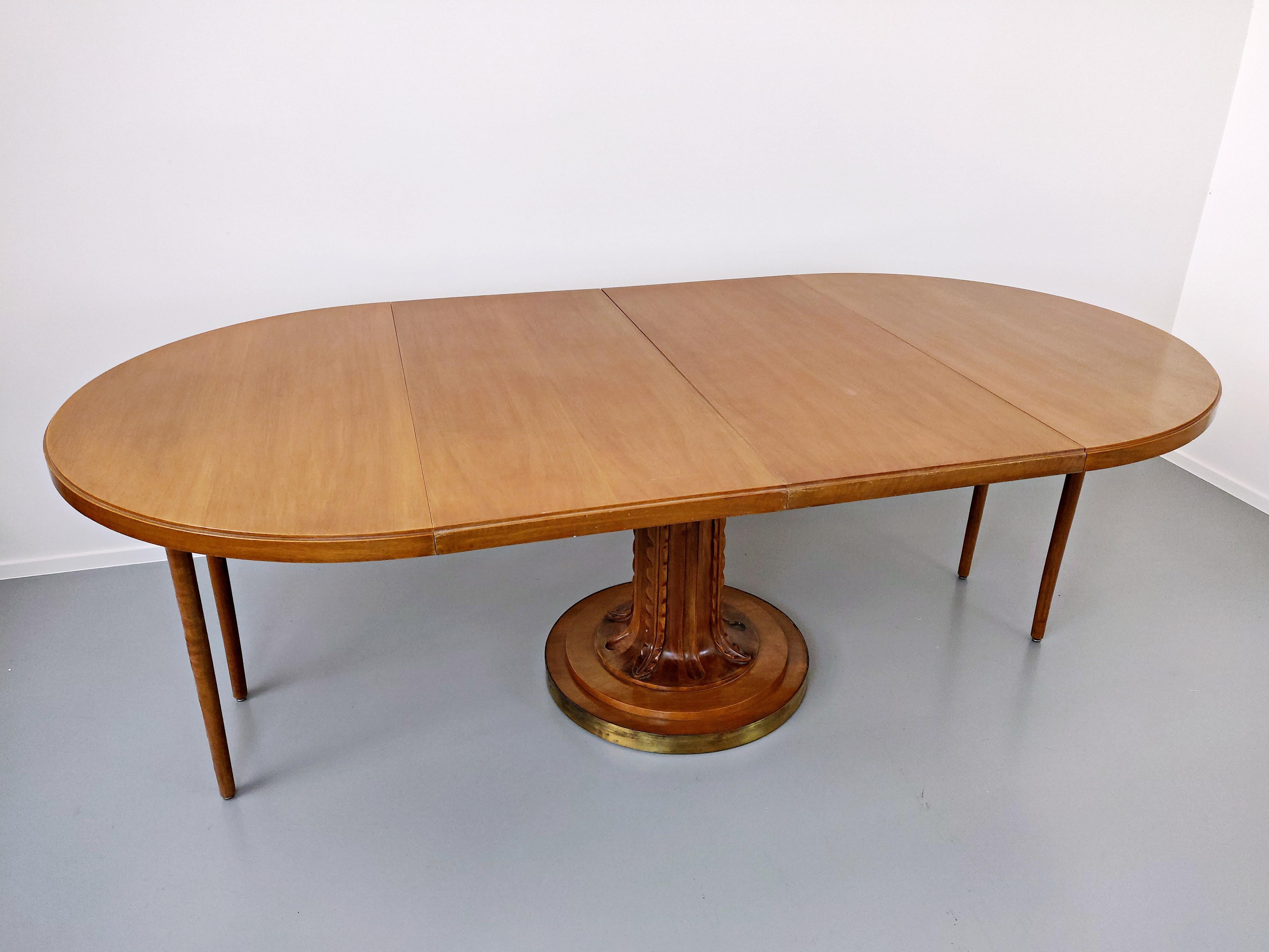 Dining Table with 2 Extensions by T.H. Robsjohn-Gibbings for Saridis 4