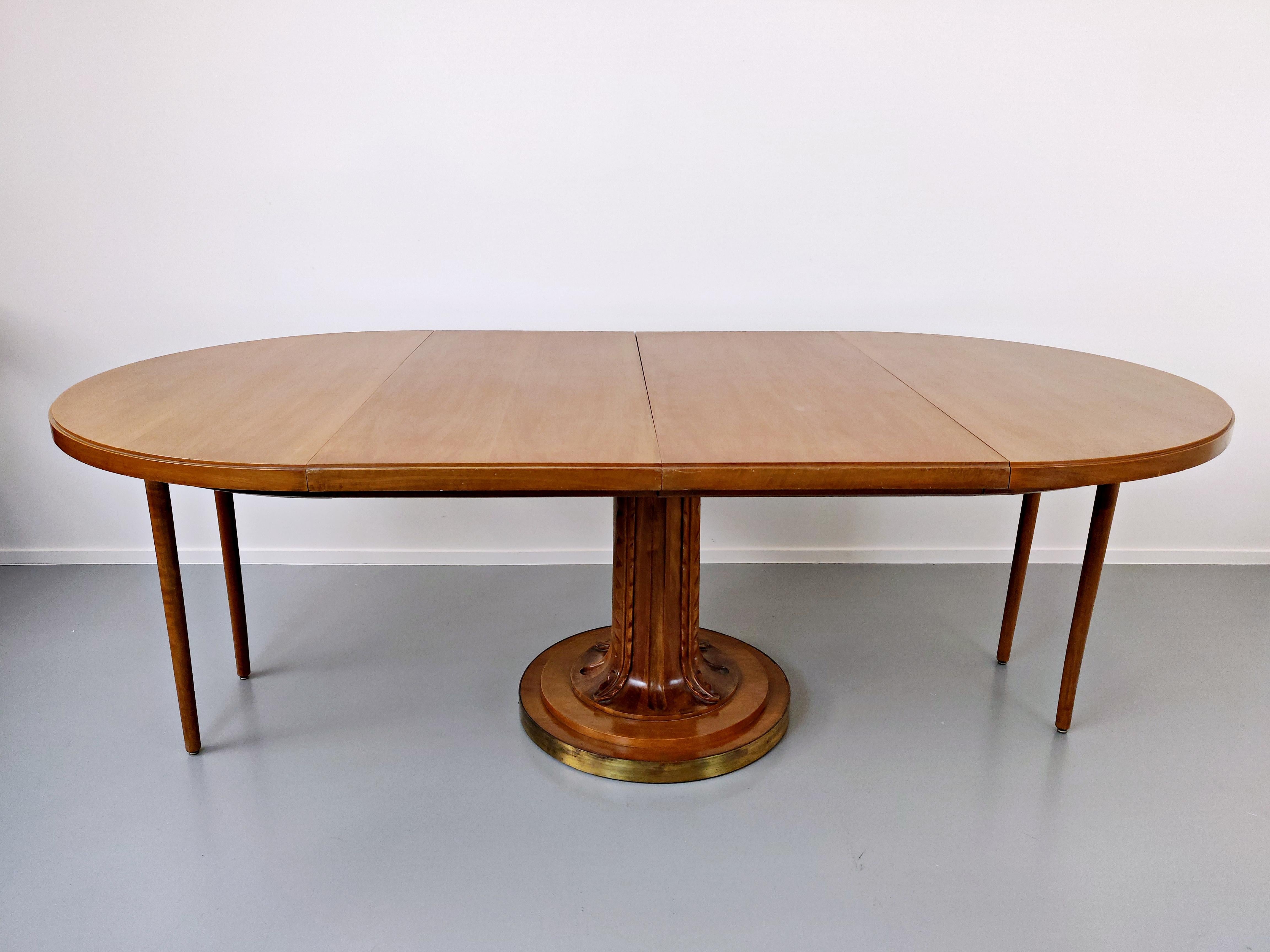 Dining Table with 2 Extensions by T.H. Robsjohn-Gibbings for Saridis 6