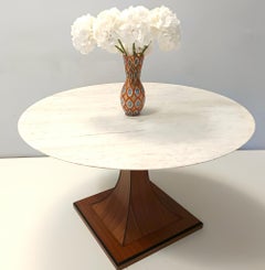 Dining Table with a Portuguese Pink Marble Top in the style of Carlo De Carli