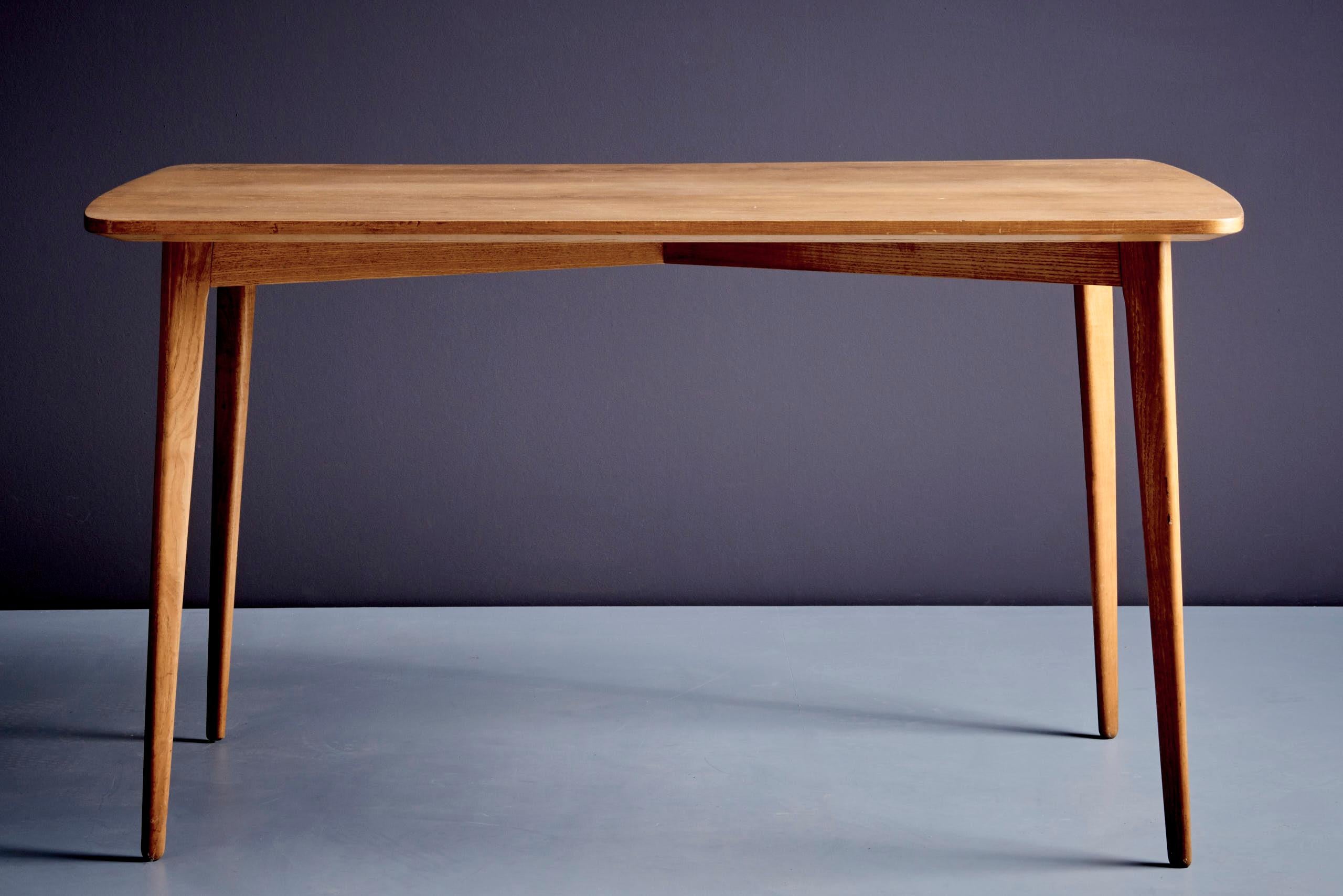 German Dining Table with ash veneer top For Sale