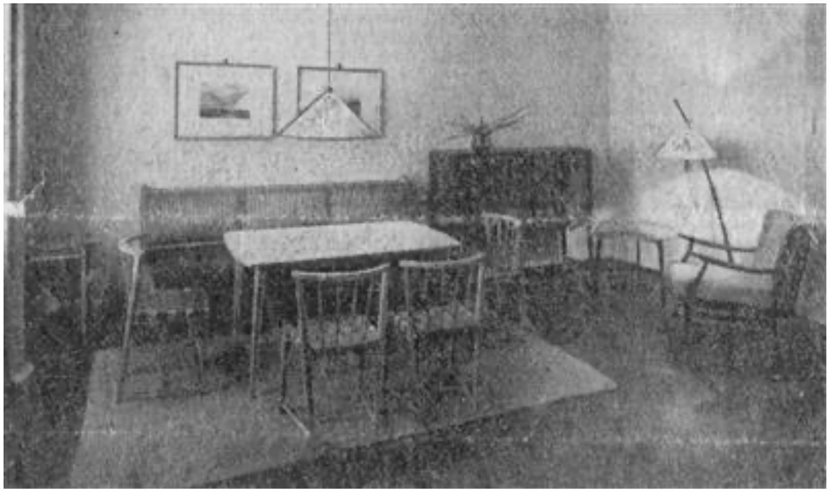 Table de salle à manger avec plateau en placage de frêne en vente 2