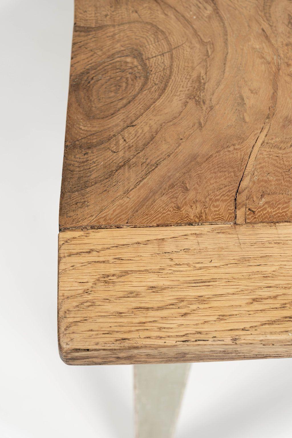 Dining Table with Burl Elm Two-Plank Top en vente 5