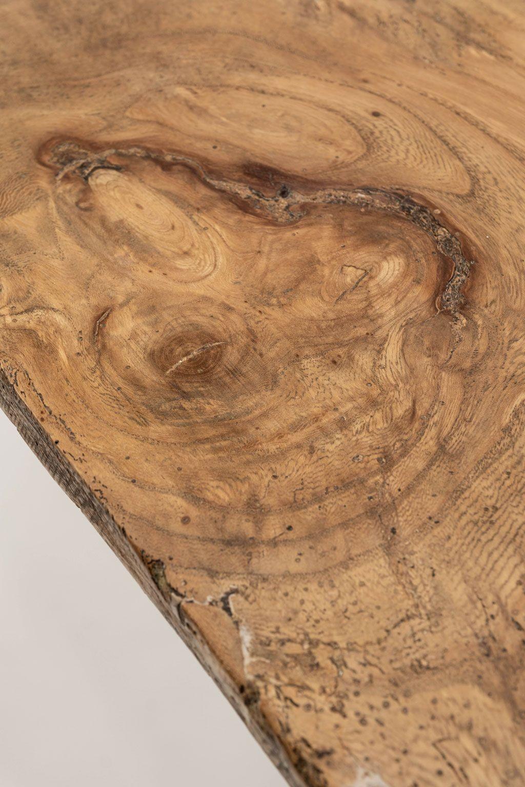 Dining Table with Burl Elm Two-Plank Top en vente 7
