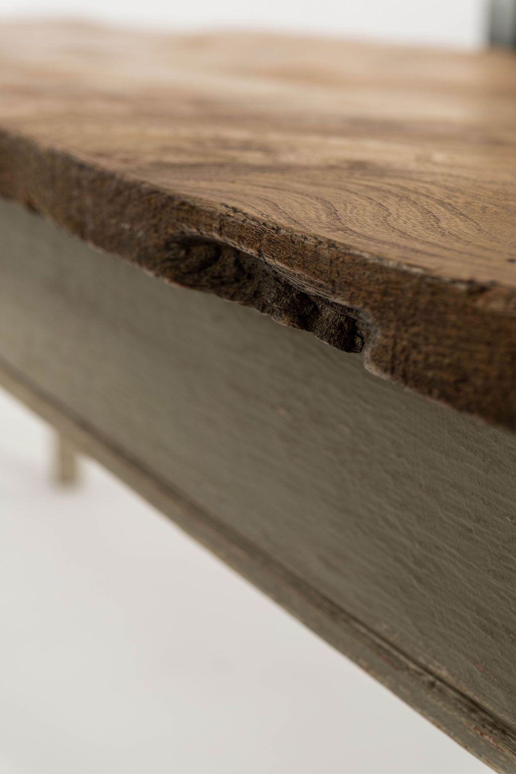 Dining Table with Burl Elm Two-Plank Top en vente 10