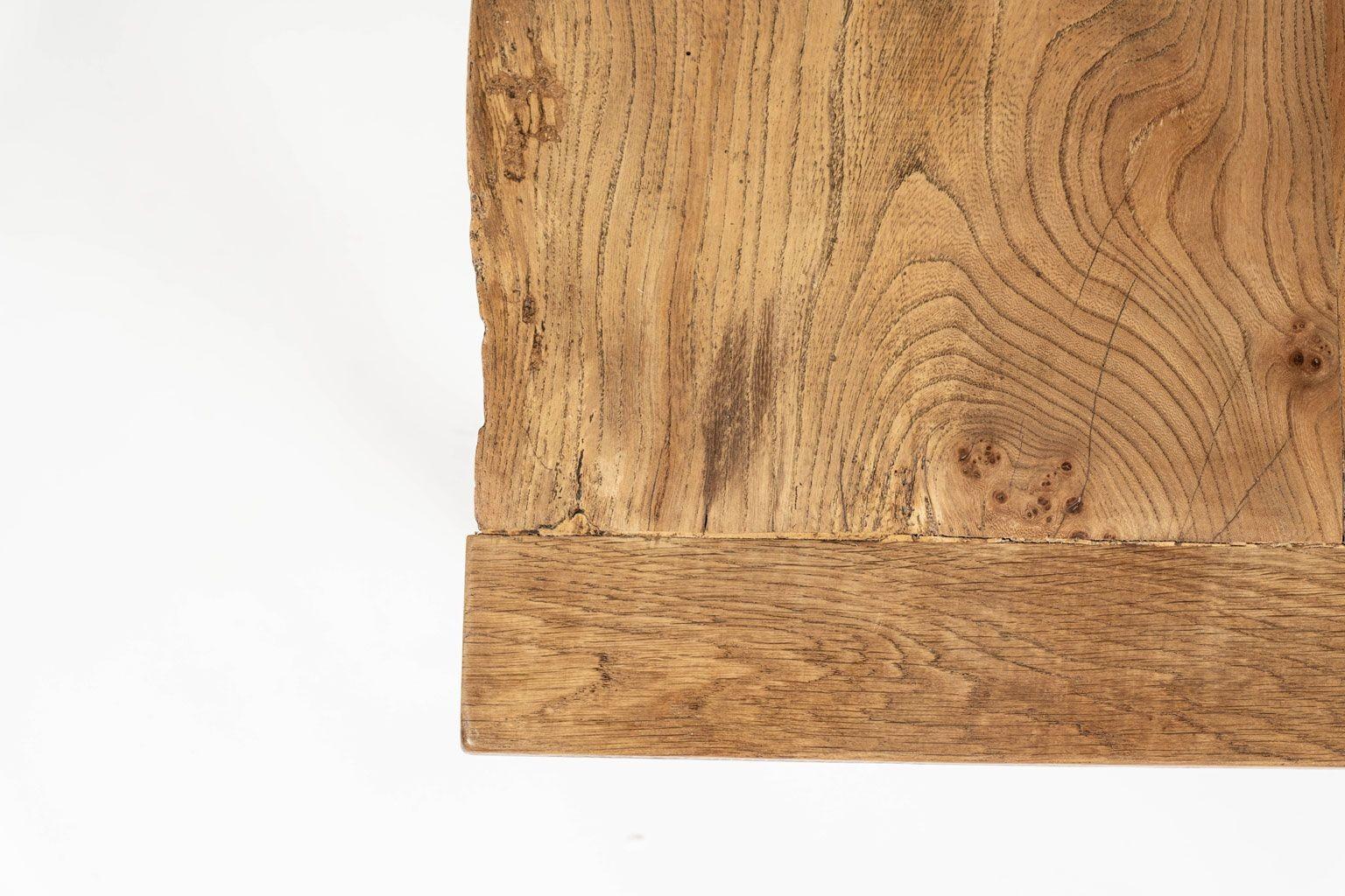 Dining Table with Burl Elm Two-Plank Top en vente 11