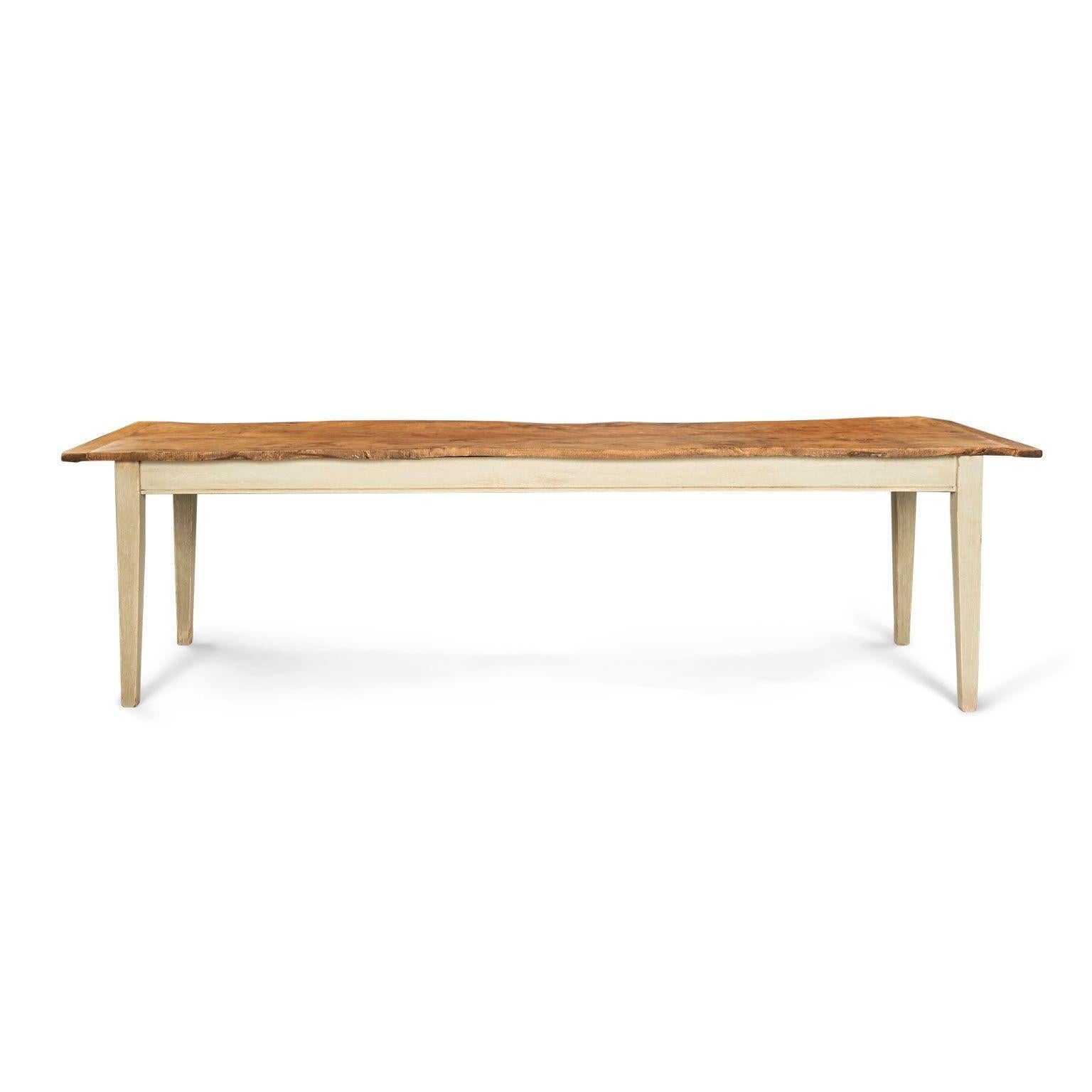 Dining Table with Burl Elm Two-Plank Top en vente 12