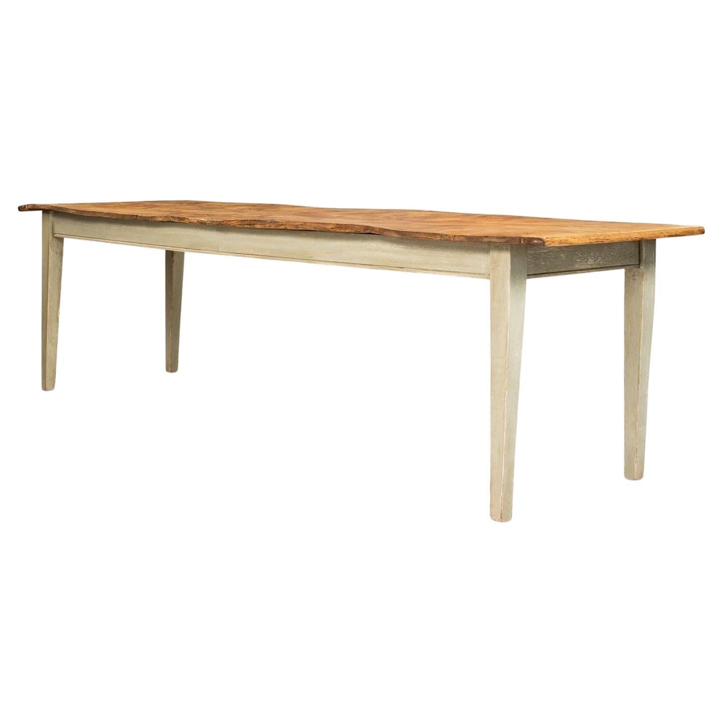 Dining Table with Burl Elm Two-Plank Top