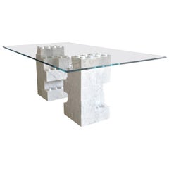 Dining Table with Carrara Marble Base
