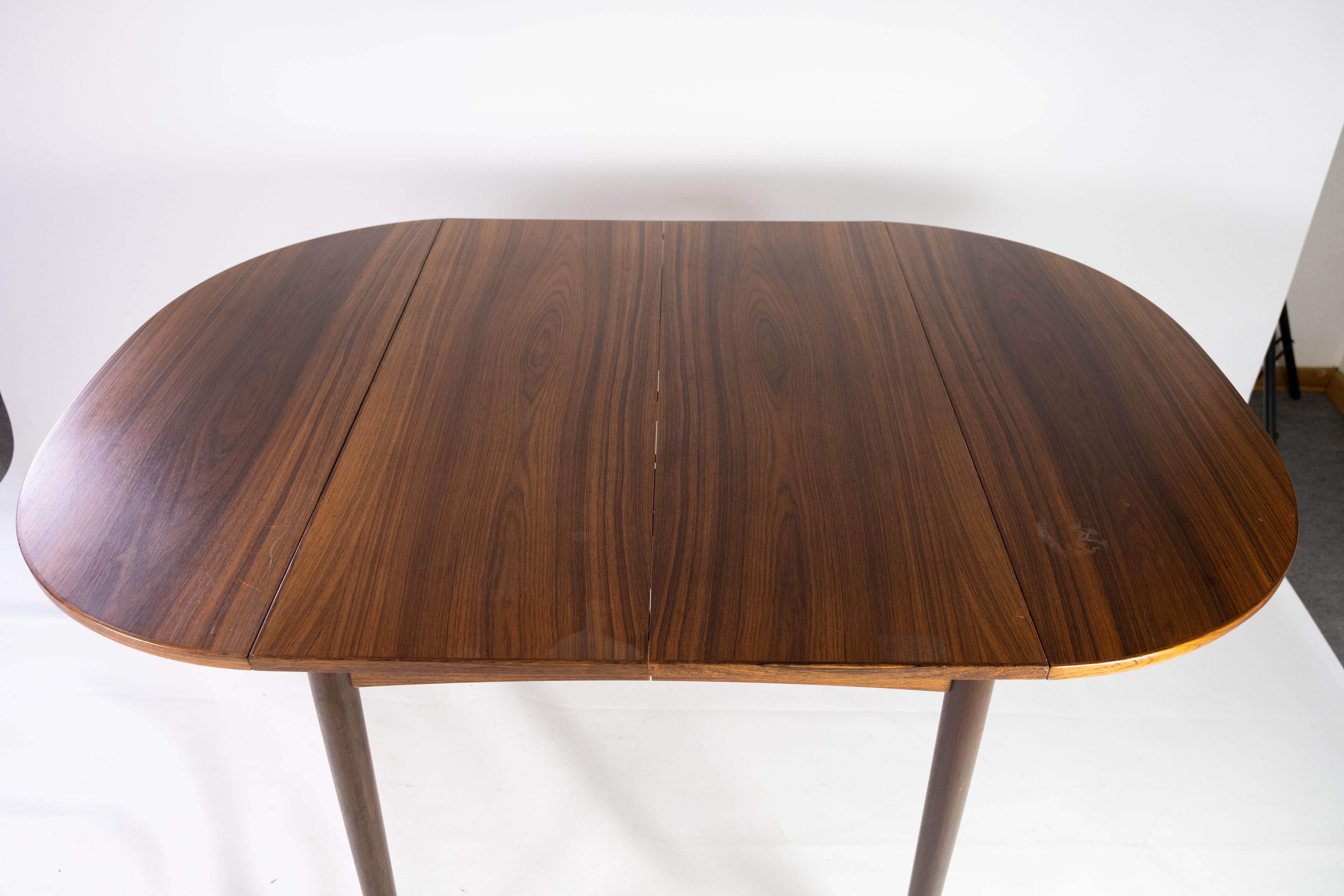 Scandinavian Modern Dining Table with Extension in Rosewood Designed by Arne Vodder from the 1960s