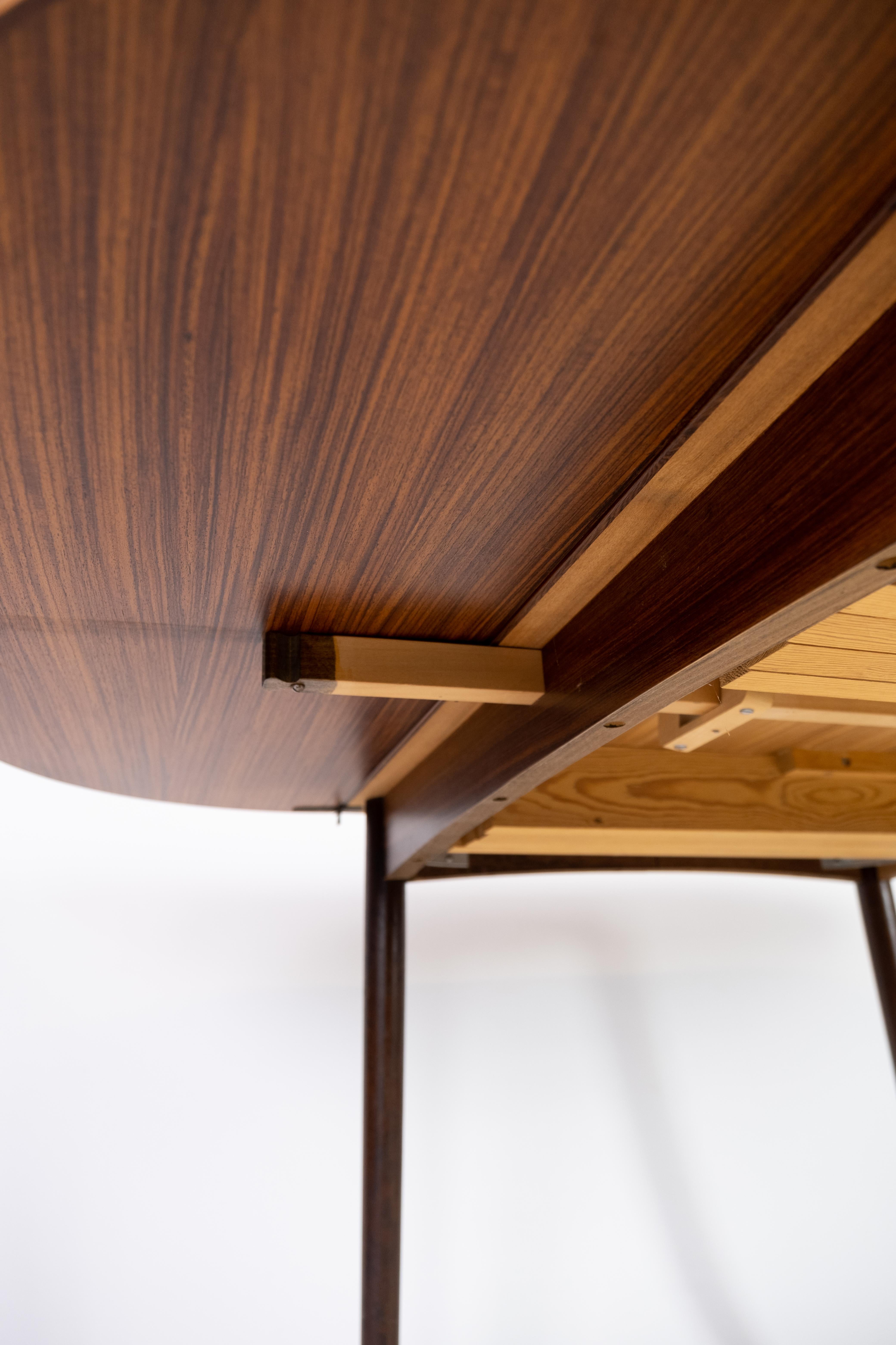 Mid-20th Century Dining Table with Extension in Rosewood Designed by Arne Vodder from the 1960s