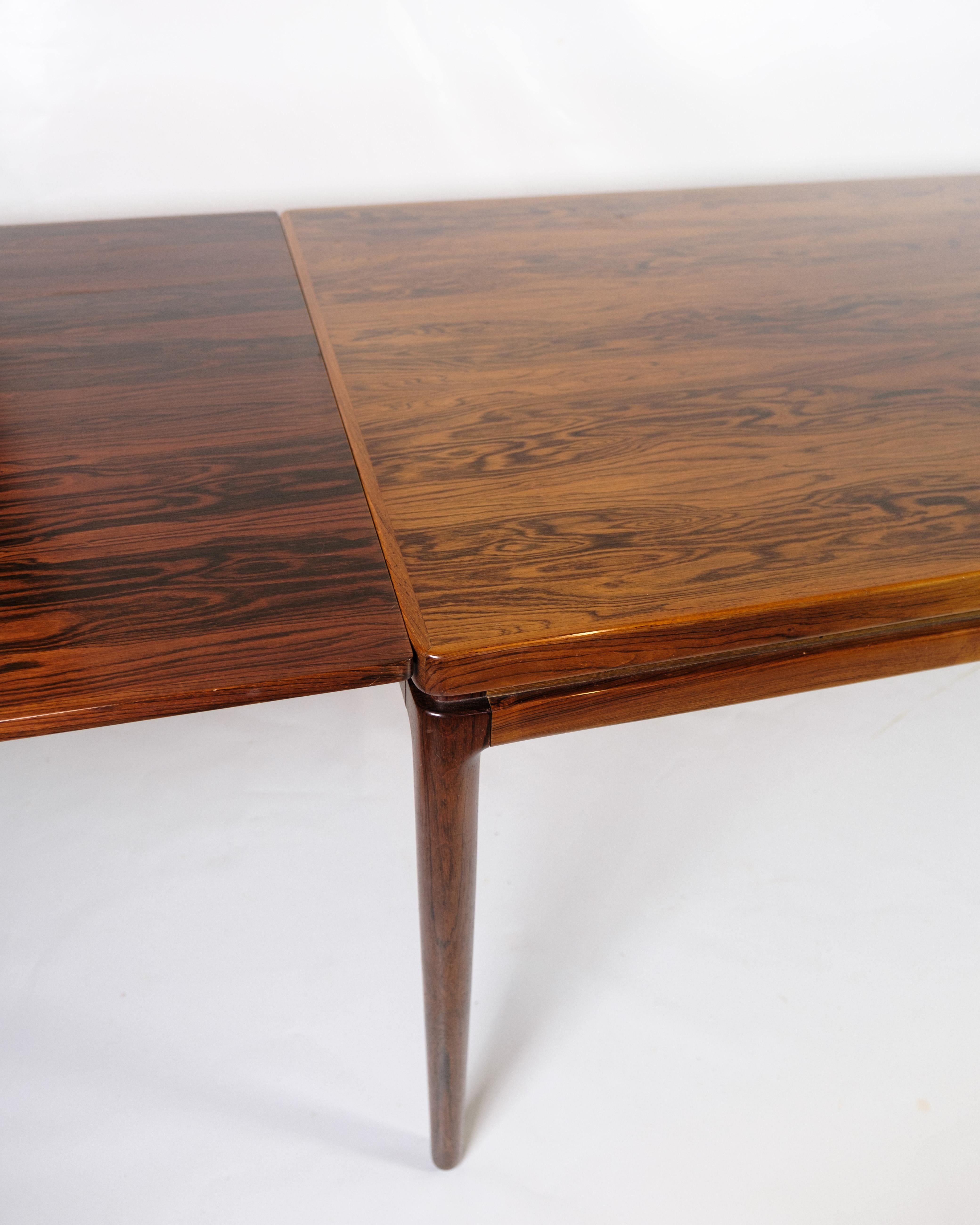 Mesa de comedor extensible de palisandro de Johannes Andersen de los años 60 en venta 4