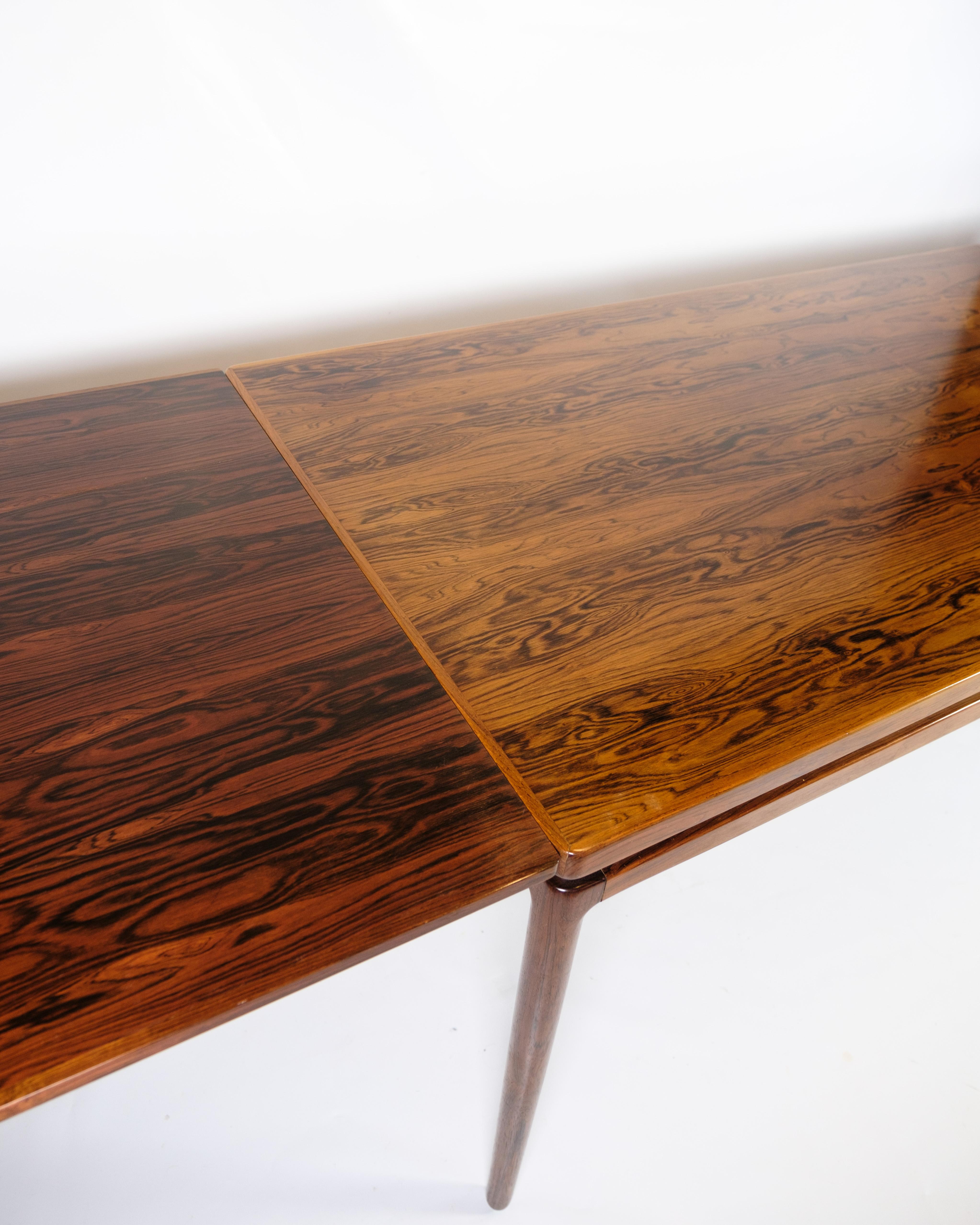 Mesa de comedor extensible de palisandro de Johannes Andersen de los años 60 en venta 7