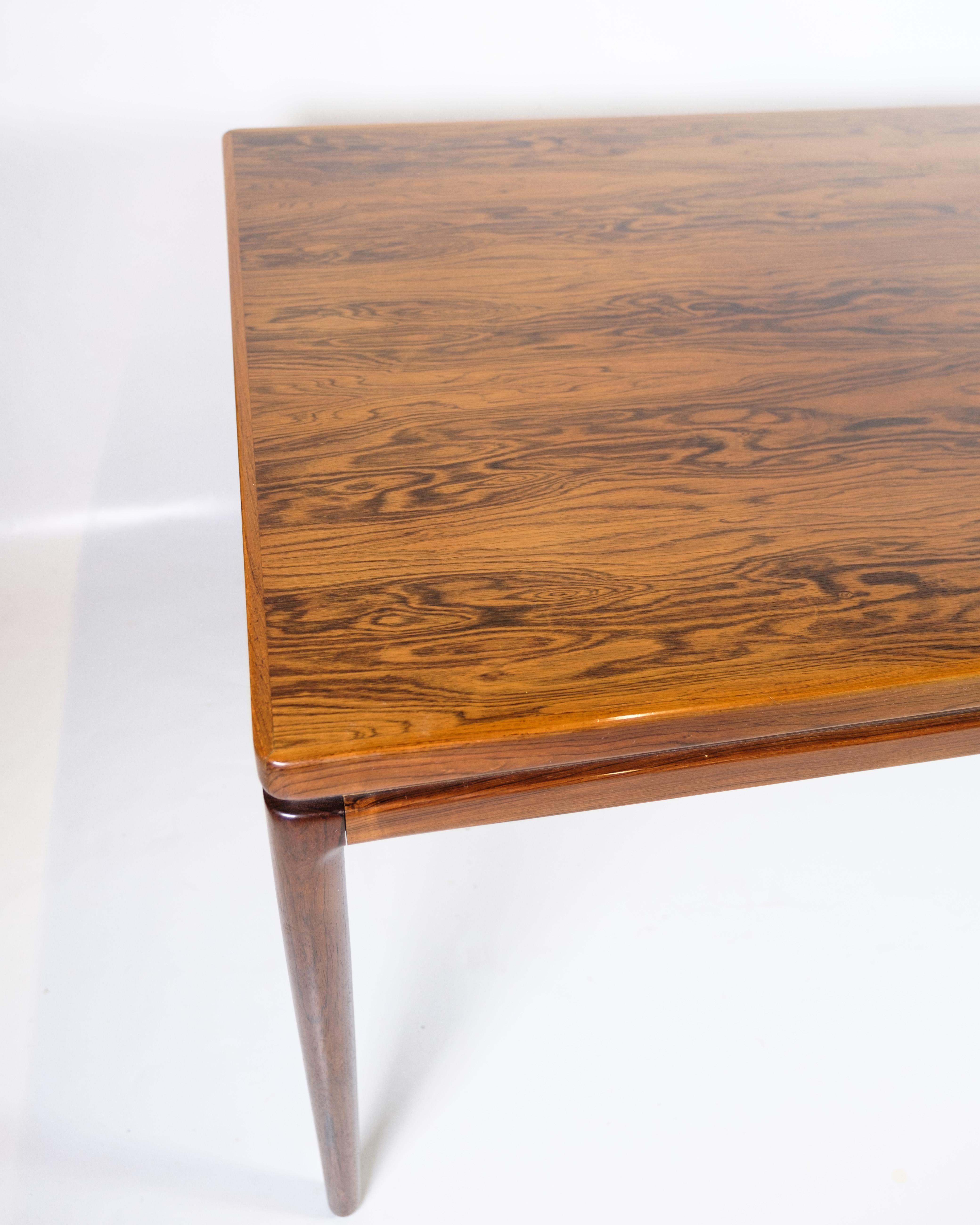 Mesa de comedor extensible de palisandro de Johannes Andersen de los años 60 Moderno de mediados de siglo en venta