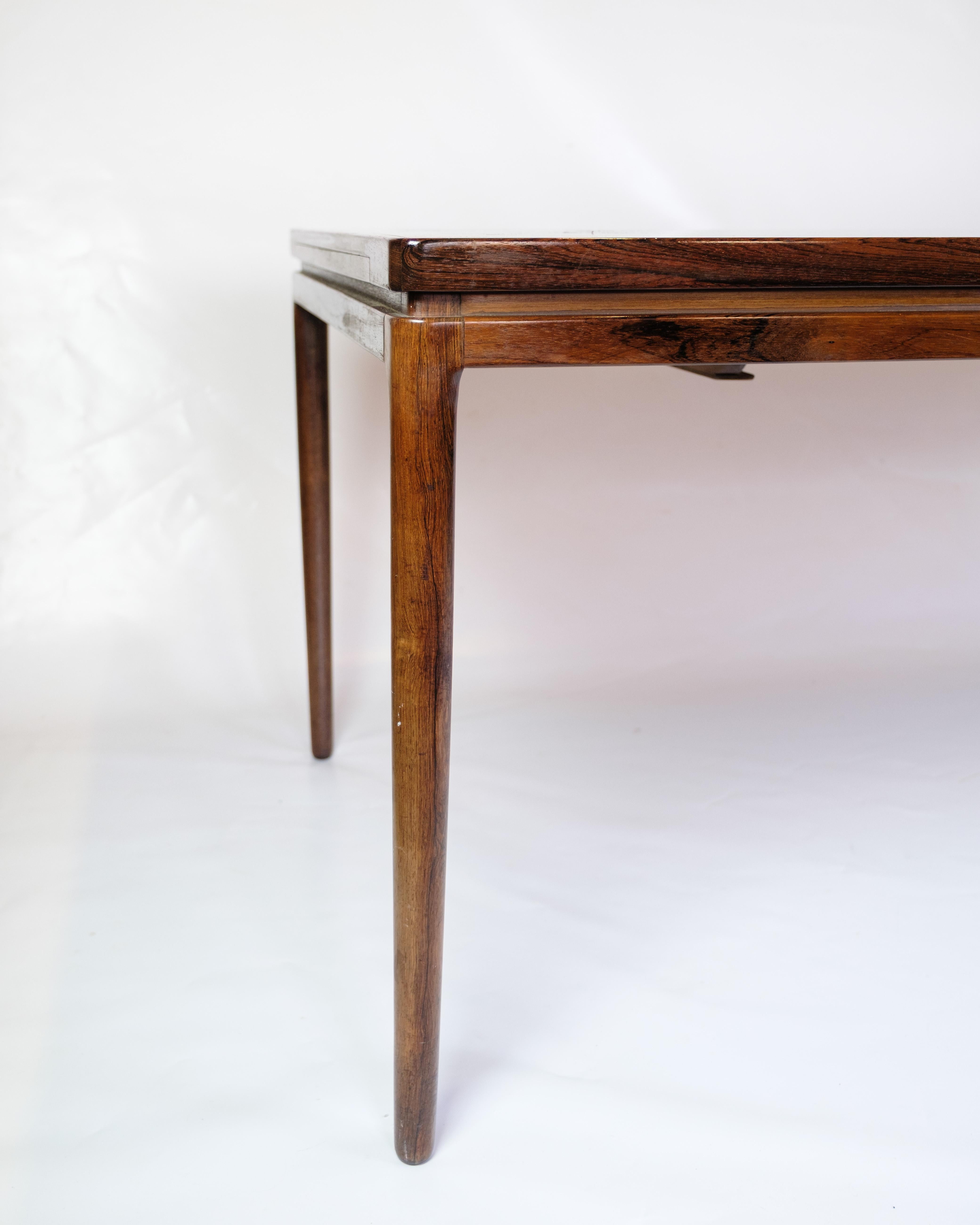 Mesa de comedor extensible de palisandro de Johannes Andersen de los años 60 Moderno de mediados de siglo en venta